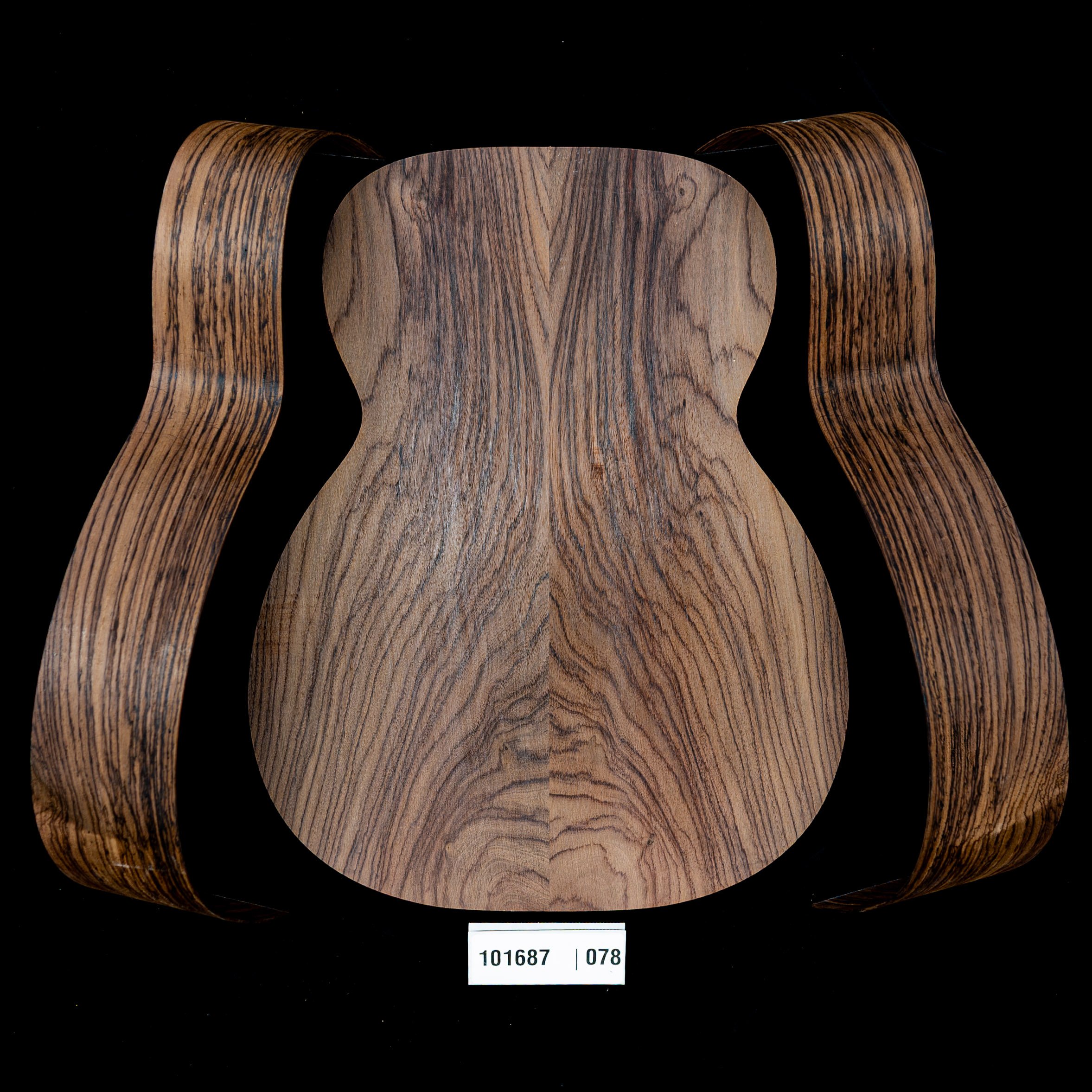Wild Grain East Indian Rosewood Joined Back + Bent Side Set for OM Guitar - 078