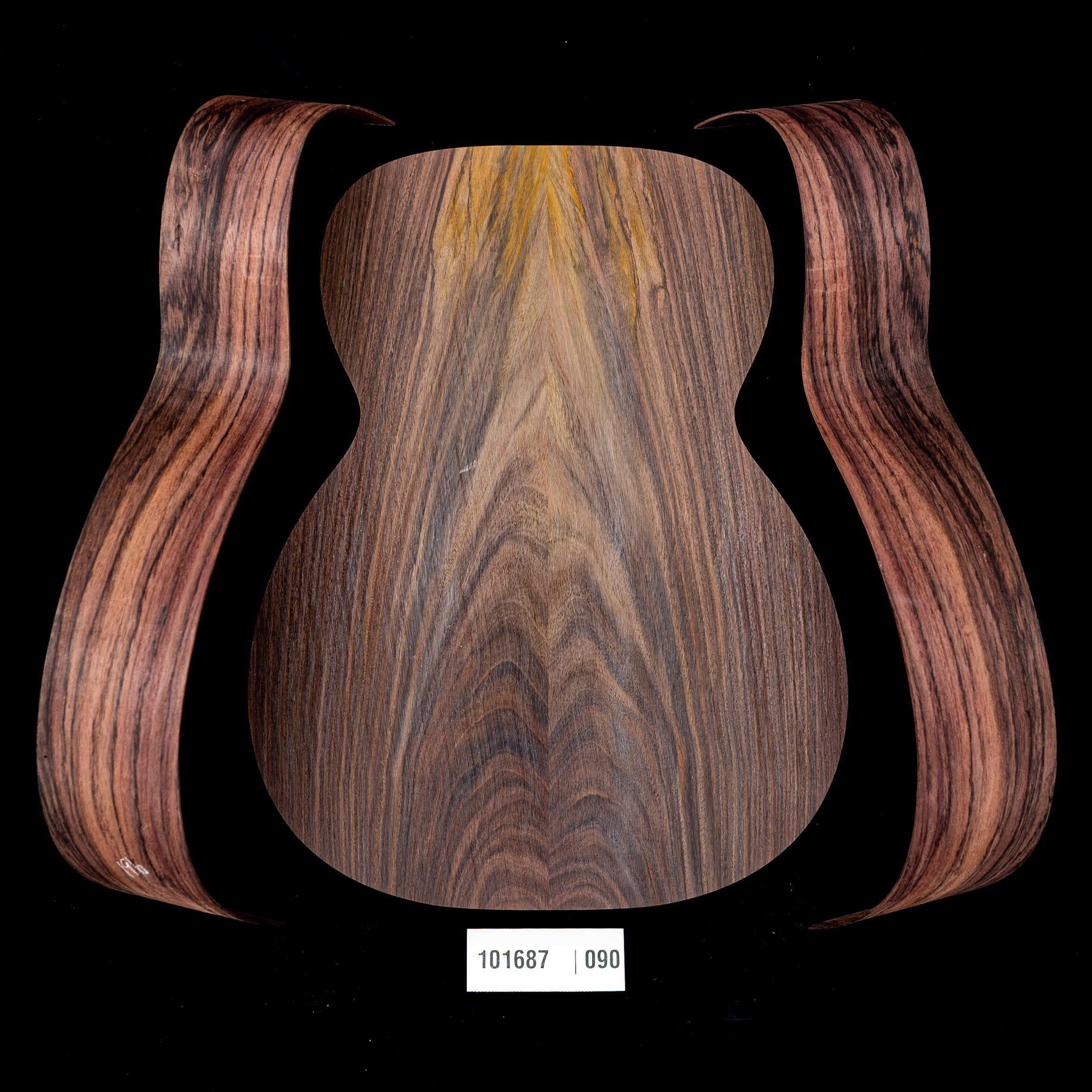 Wild Grain East Indian Rosewood Joined Back + Bent Side Set for OM Guitar - 090
