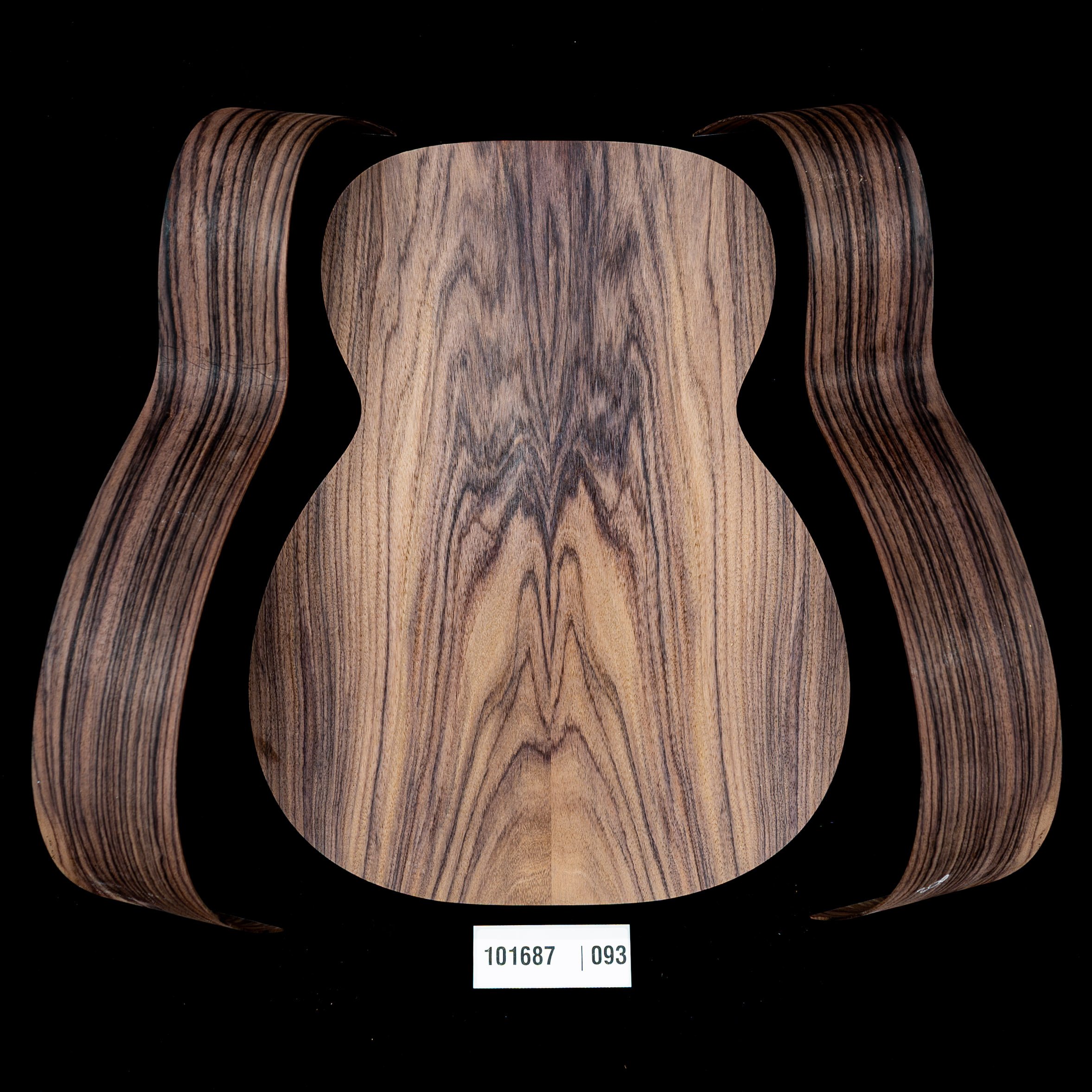 Wild Grain East Indian Rosewood Joined Back + Bent Side Set for OM Guitar - 093