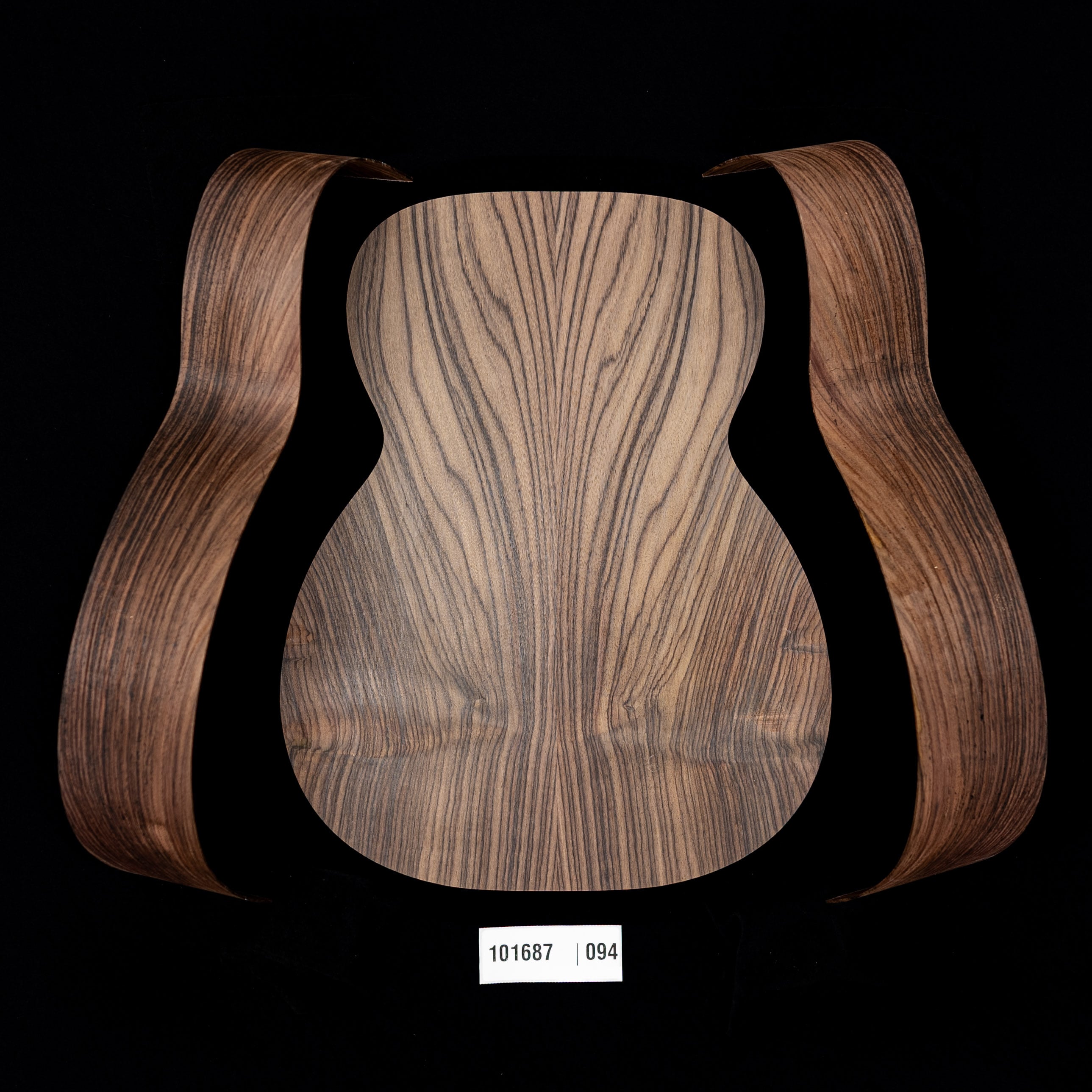 Wild Grain East Indian Rosewood Joined Back + Bent Side Set for OM Guitar - 094