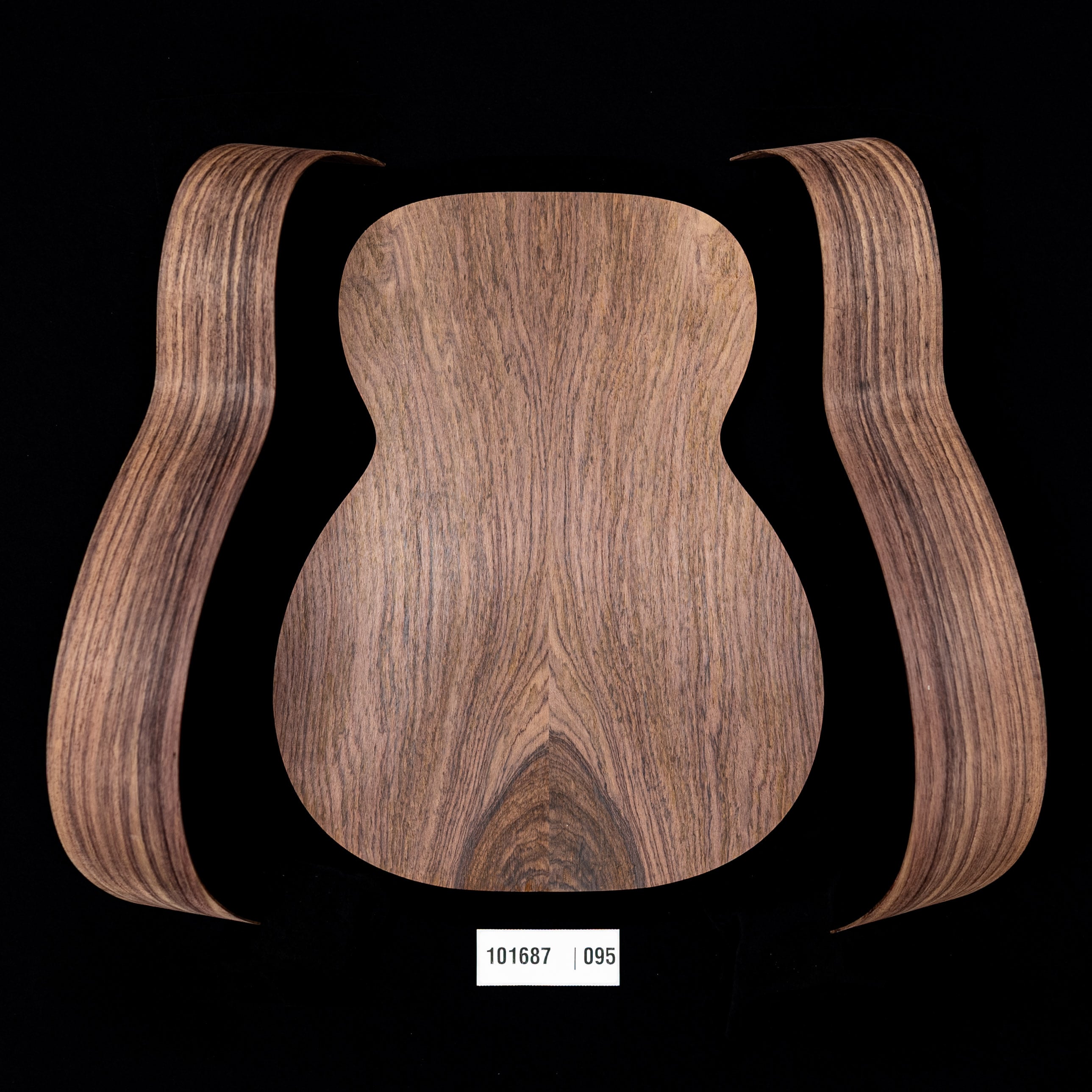 Wild Grain East Indian Rosewood Joined Back + Bent Side Set for OM Guitar - 095