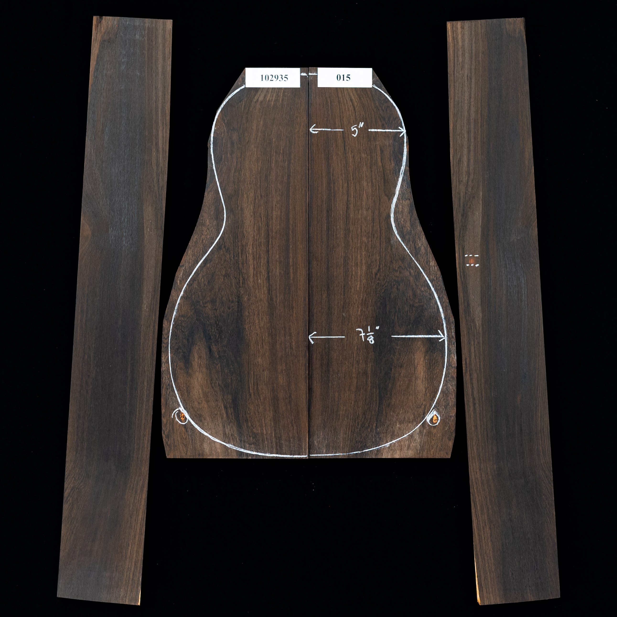 Brazilian Rosewood Back Side Set 015