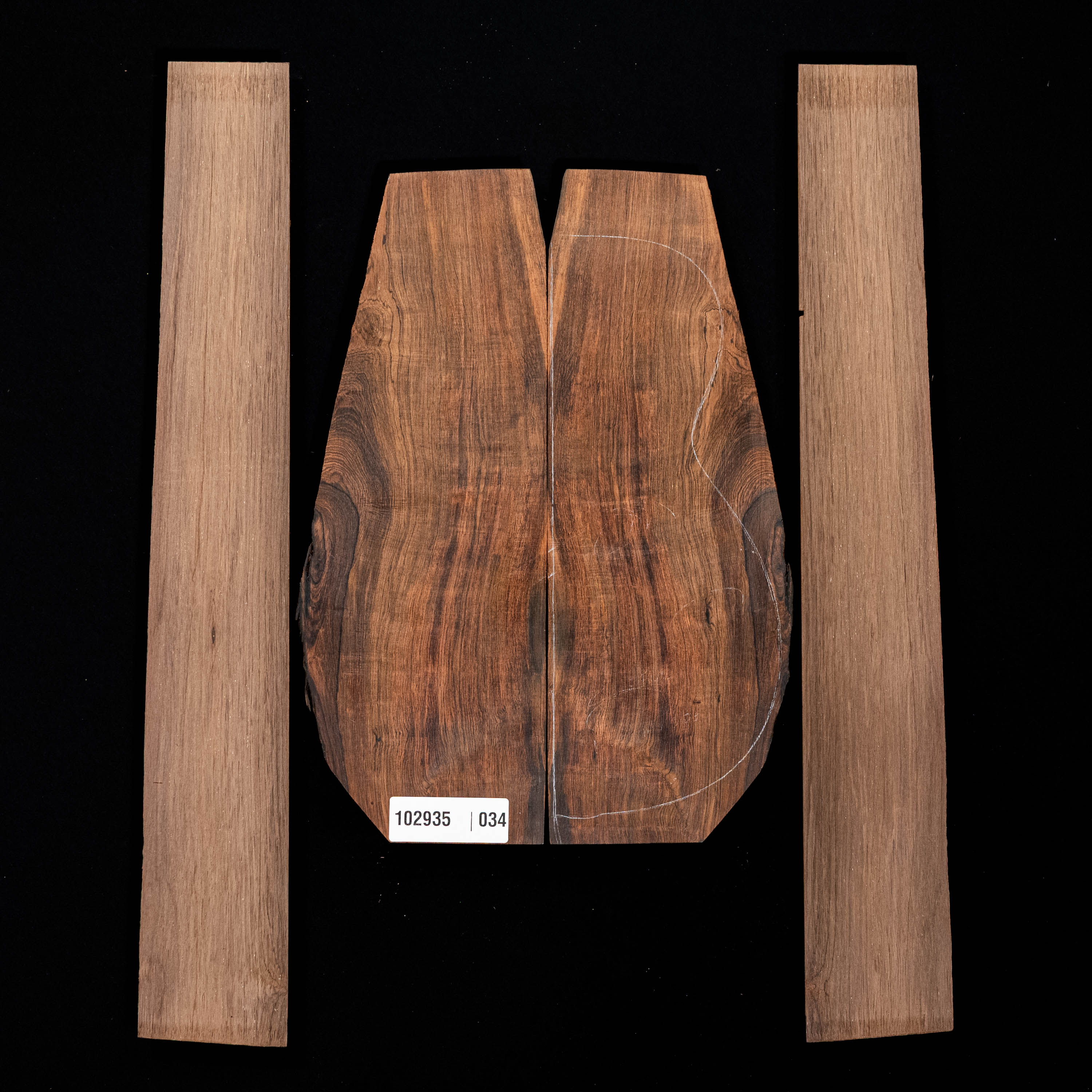 Brazilian Rosewood Back + Side Set - 034