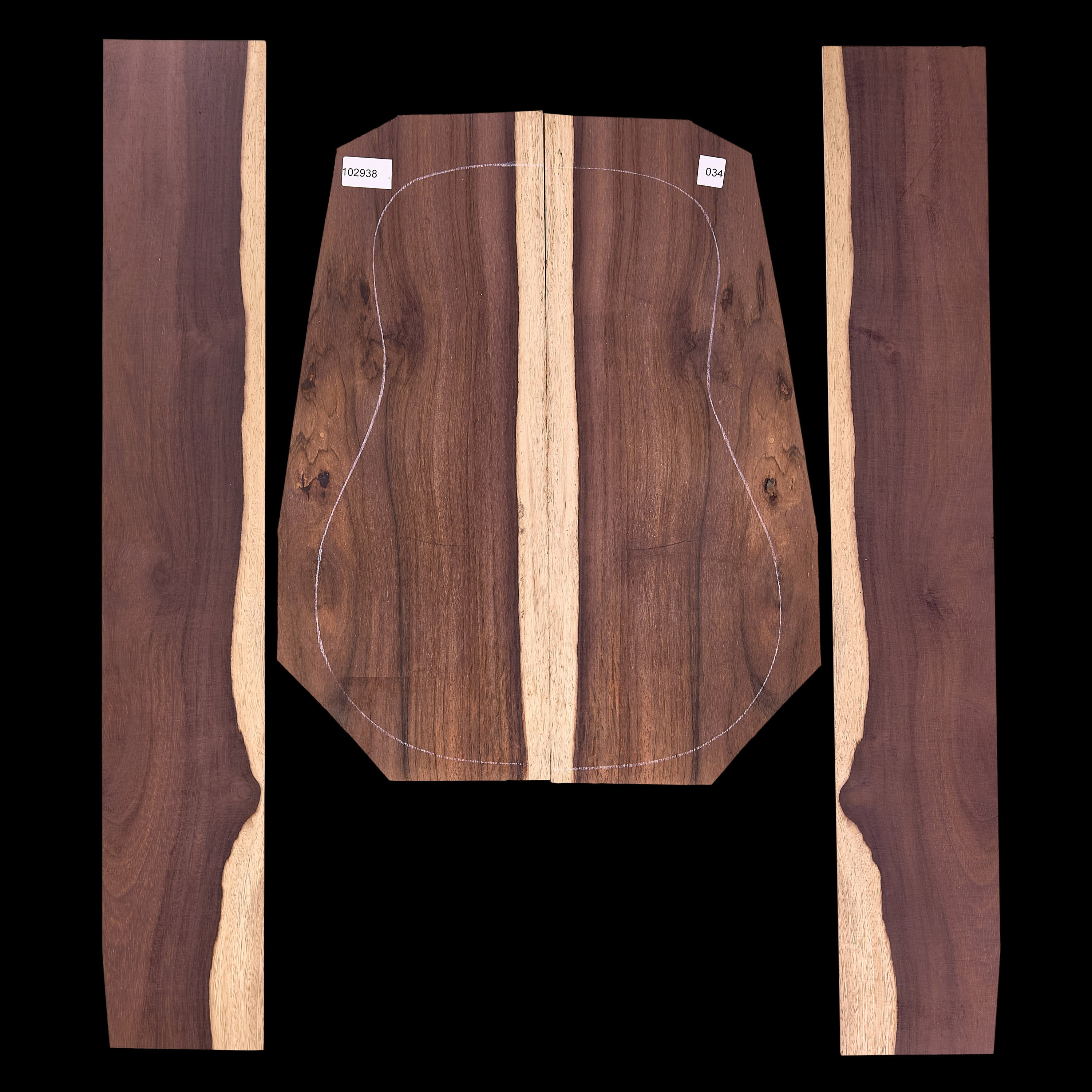 Brazilian Rosewood Back + Side Set - 034