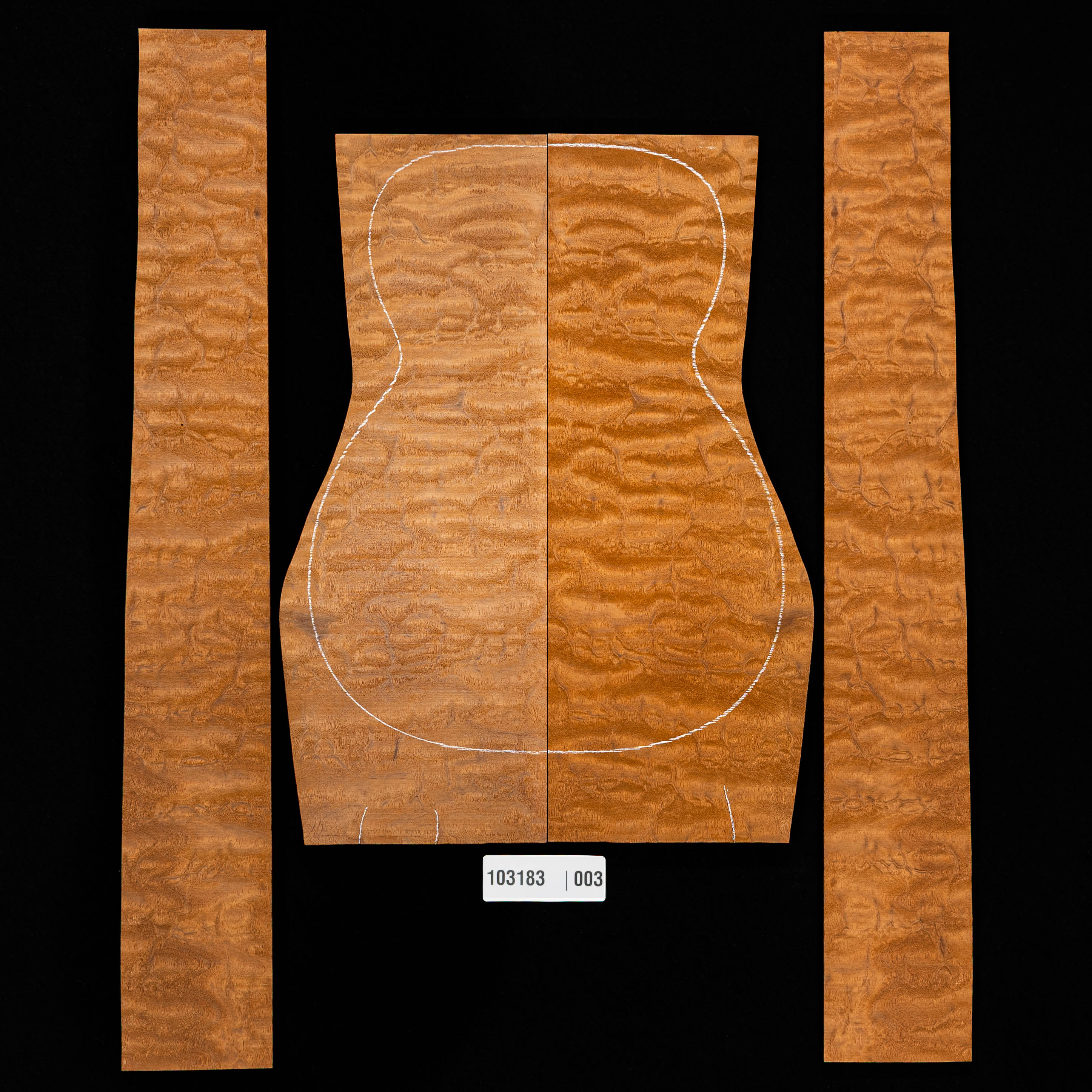 The Tree Quilted Honduran Mahogany Back + Side Set, Standard Reserve - 003