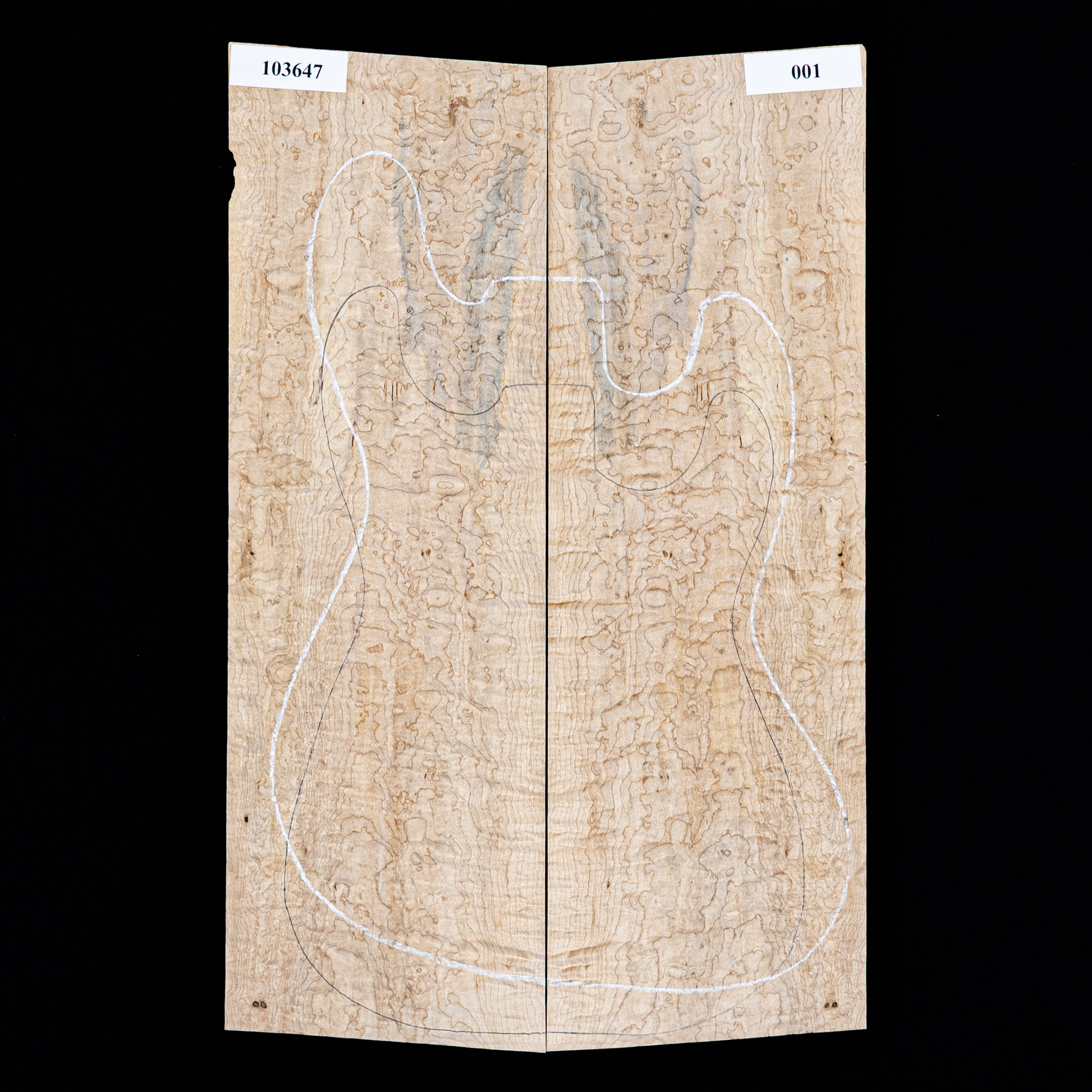 Blister Quilted Maple Drop Top with Color Streaks - 001