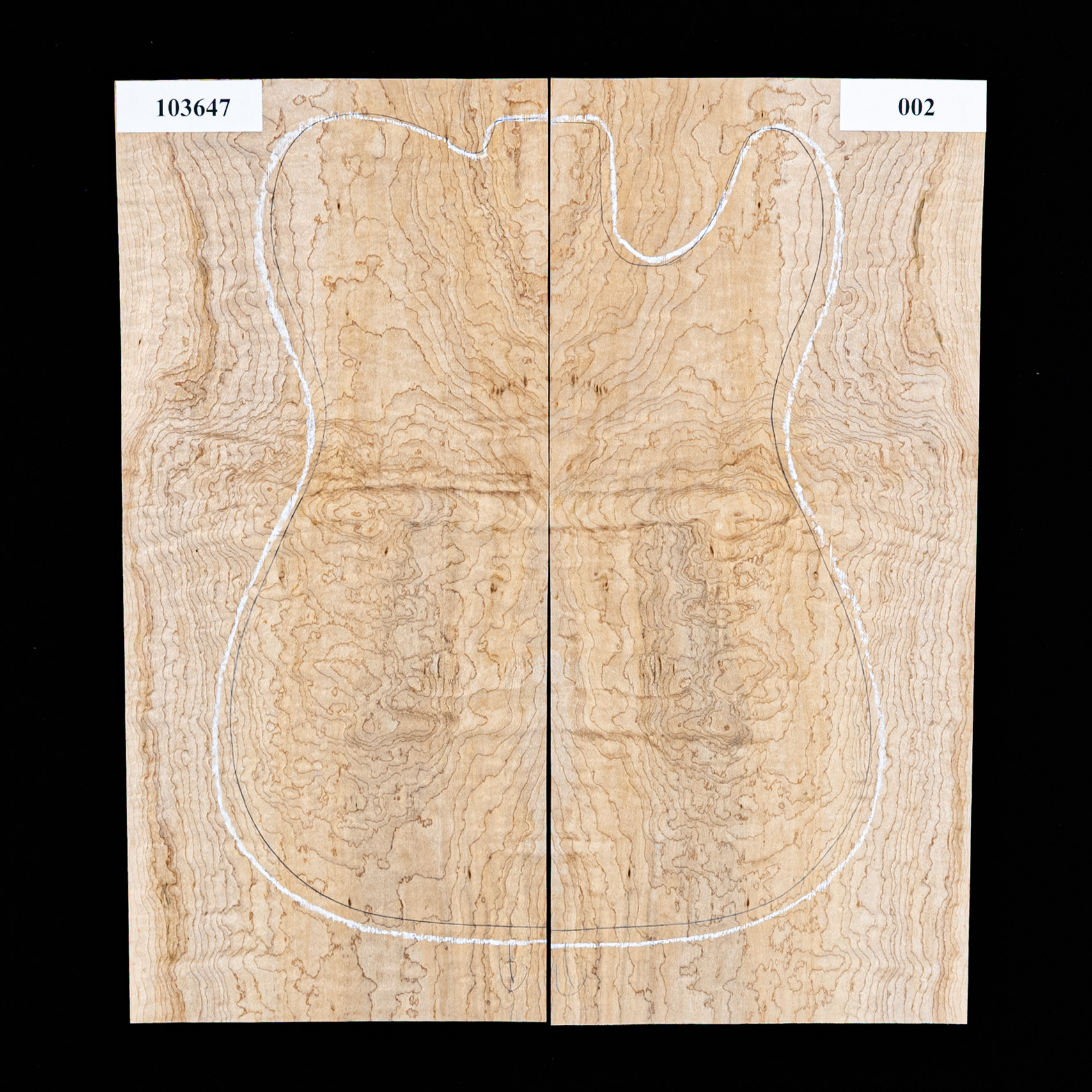 Blister Quilted Maple Drop Top with Color Streaks - 002