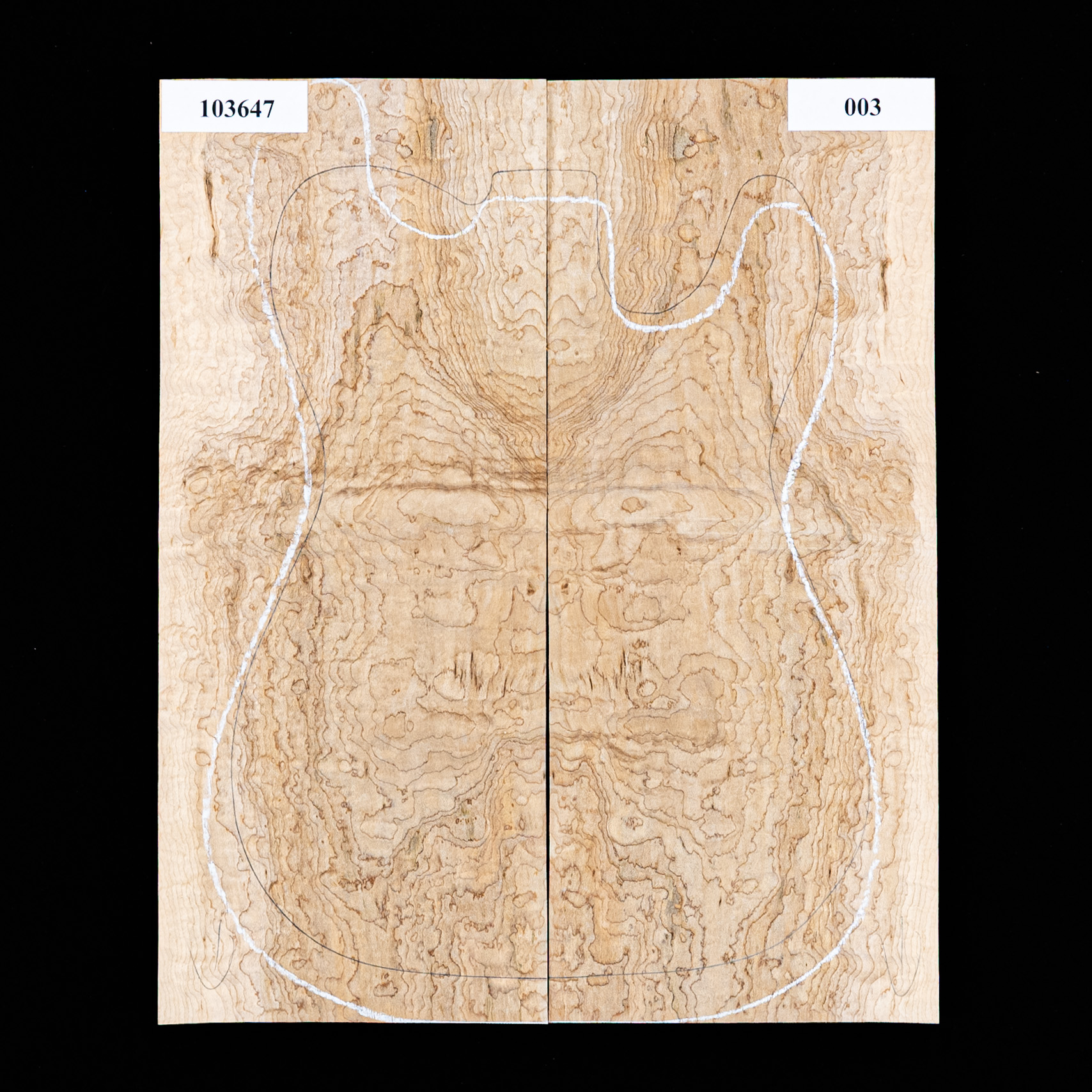Blister Quilted Maple Drop Top with Color Streaks - 003
