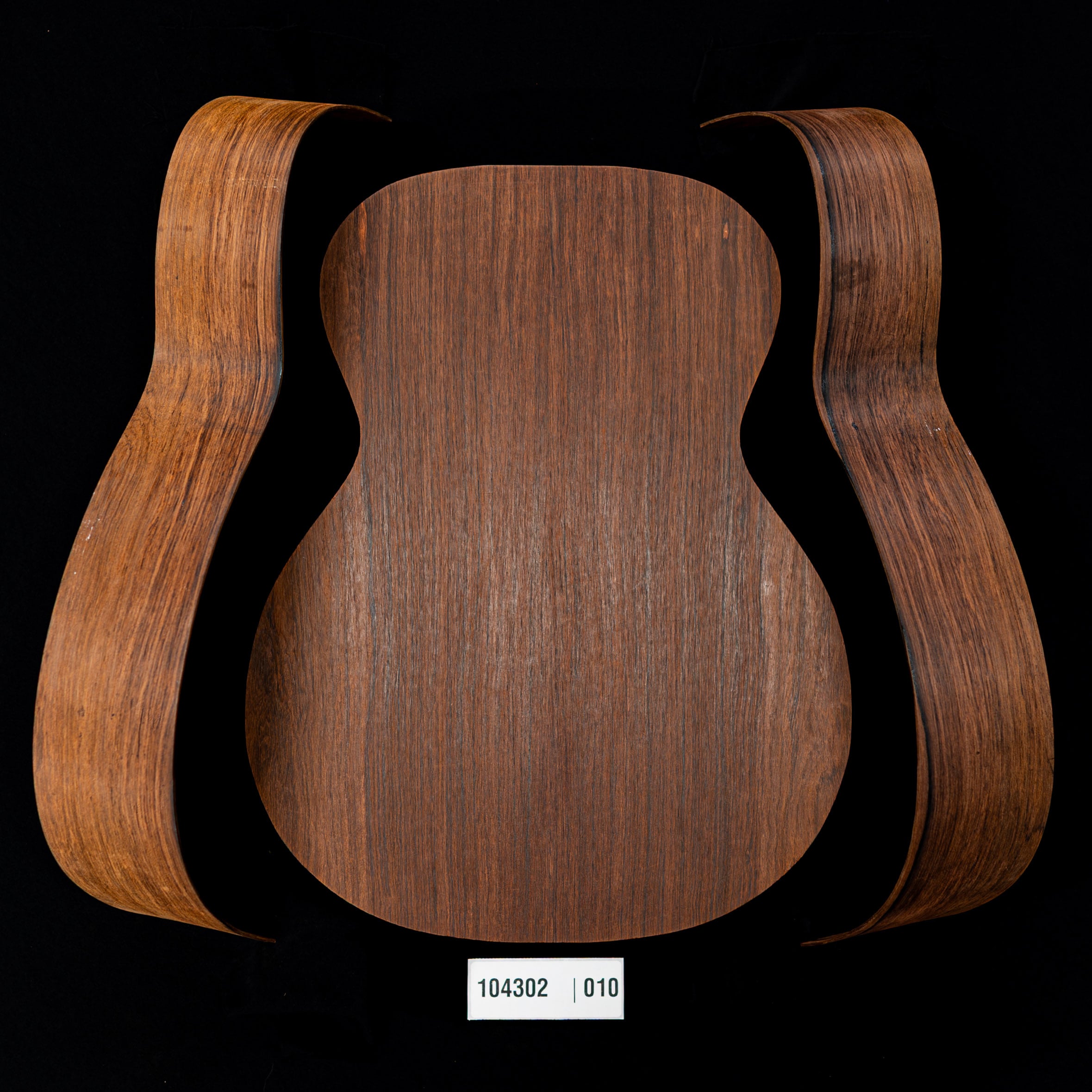Madagascar Rosewood Joined Back + Bent Side Set for OM Guitar - 010