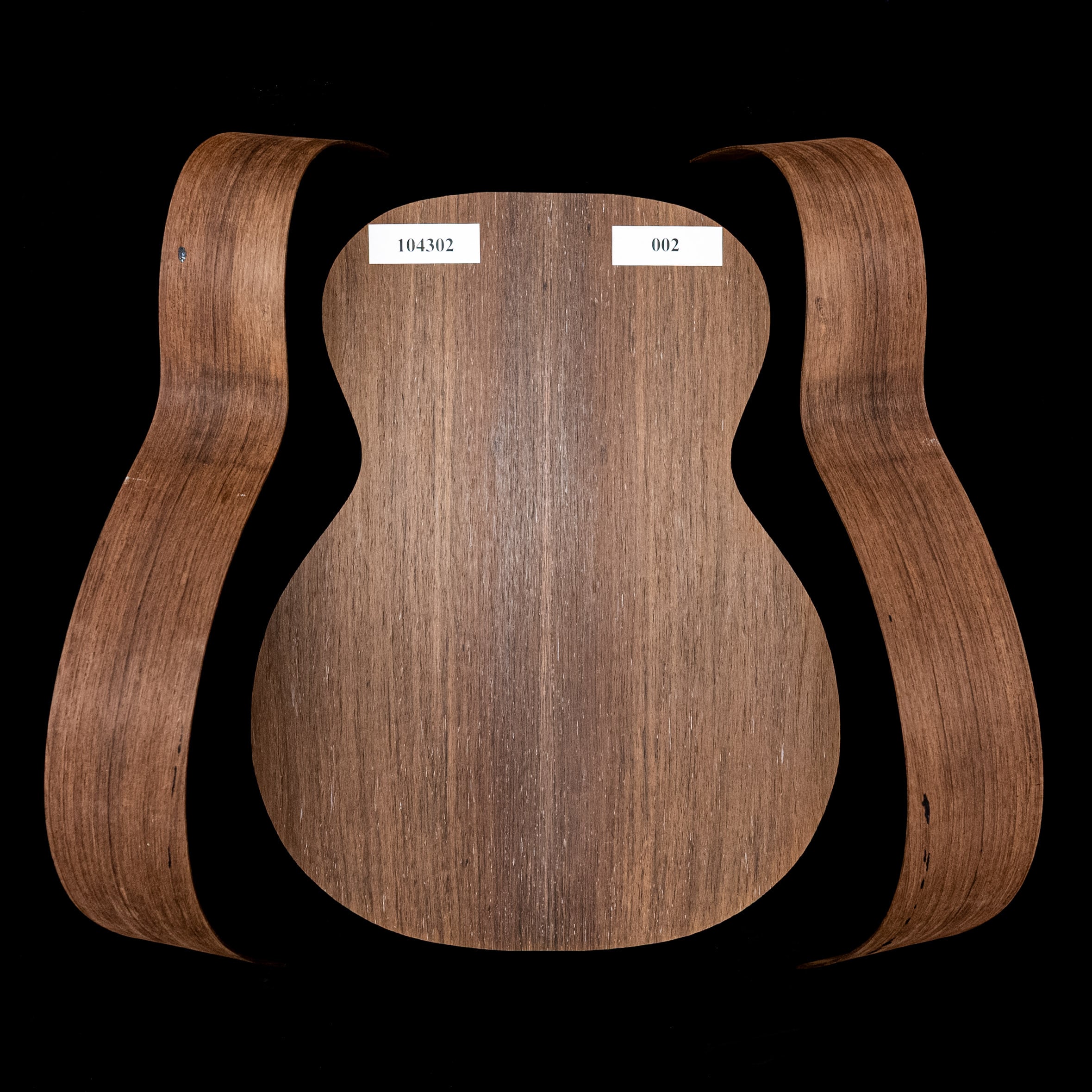 Madagascar Rosewood Joined Back + Bent Side Set for OM Guitar - 002