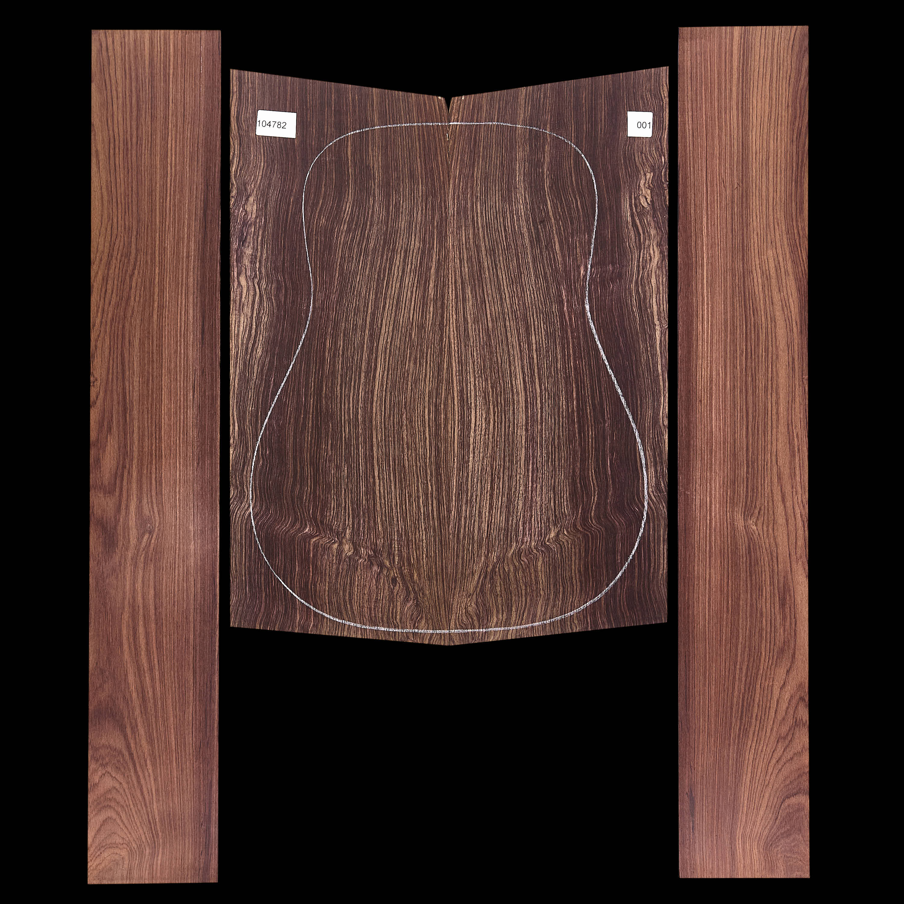 Exotic Indian Rosewood Back + Side Set - 001