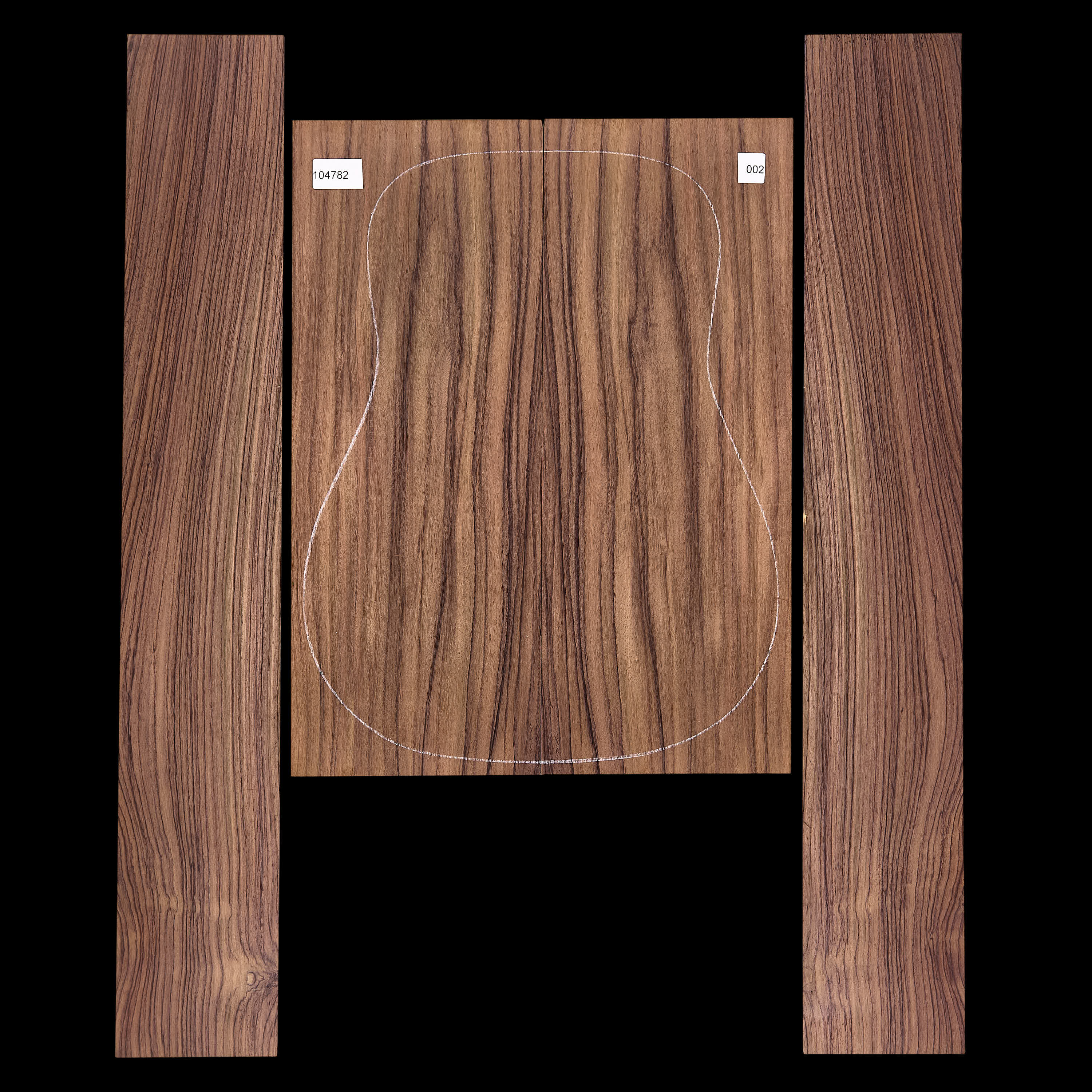 Exotic Indian Rosewood Back + Side Set - 002