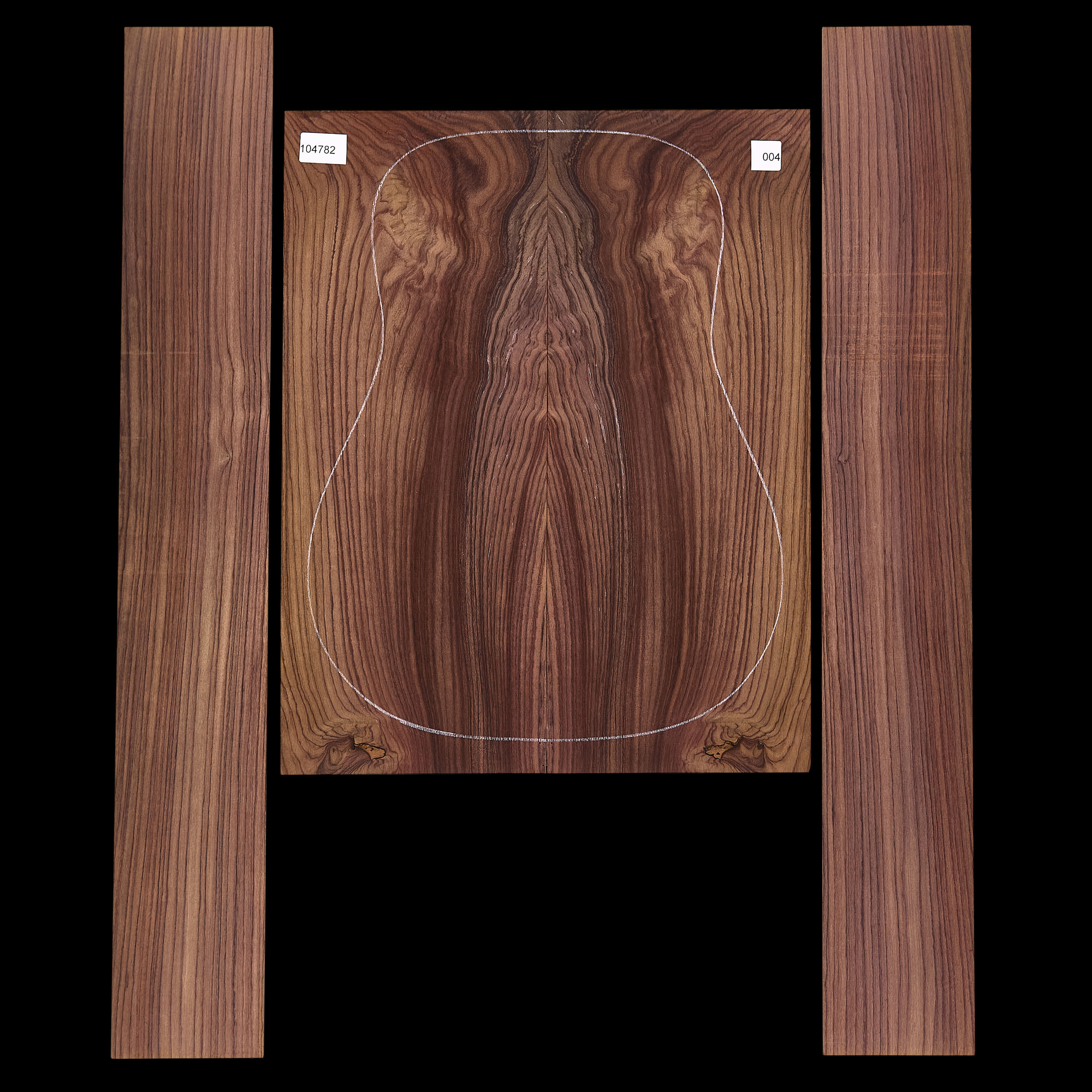 Exotic Indian Rosewood Back + Side Set - 004
