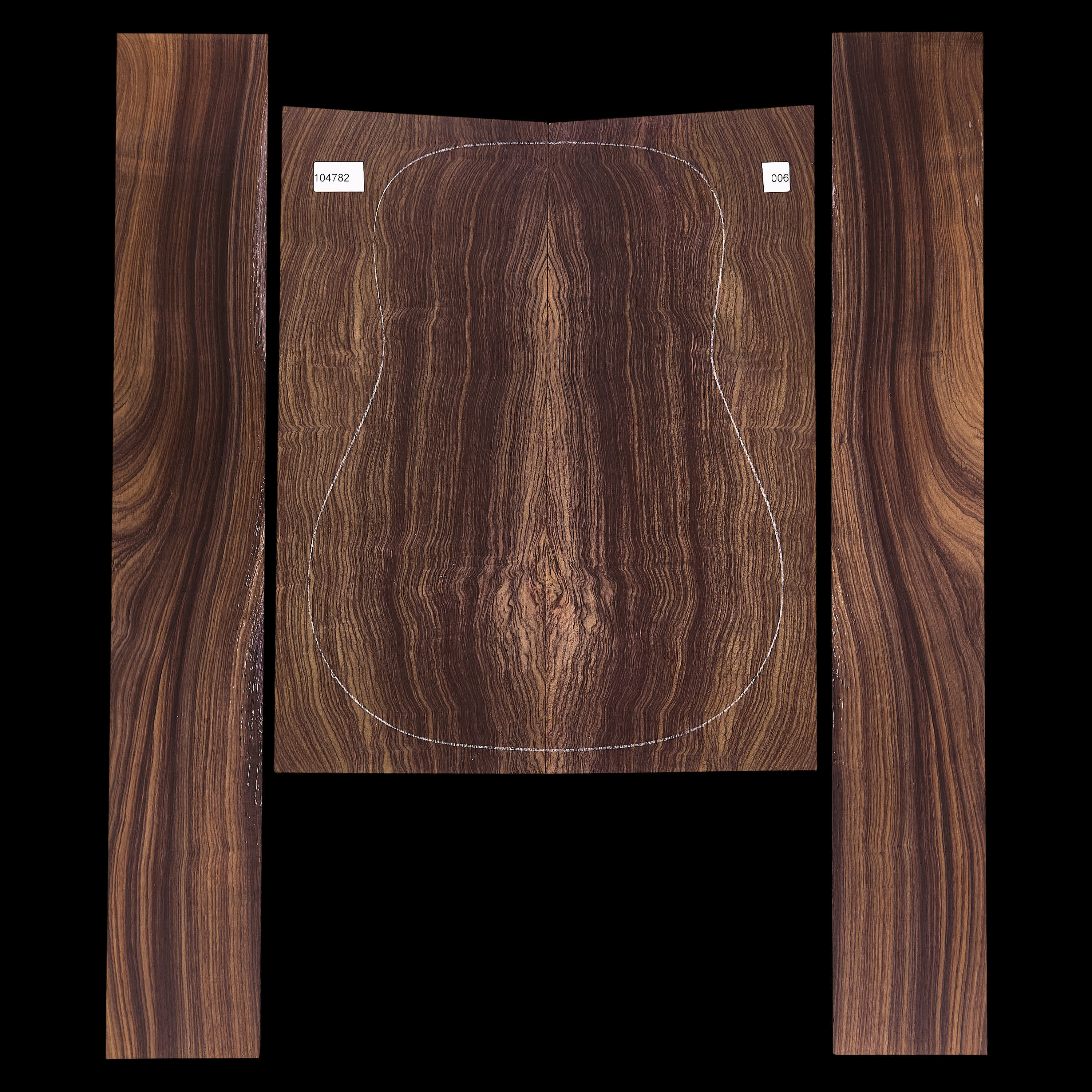 Exotic Indian Rosewood Back + Side Set - 006