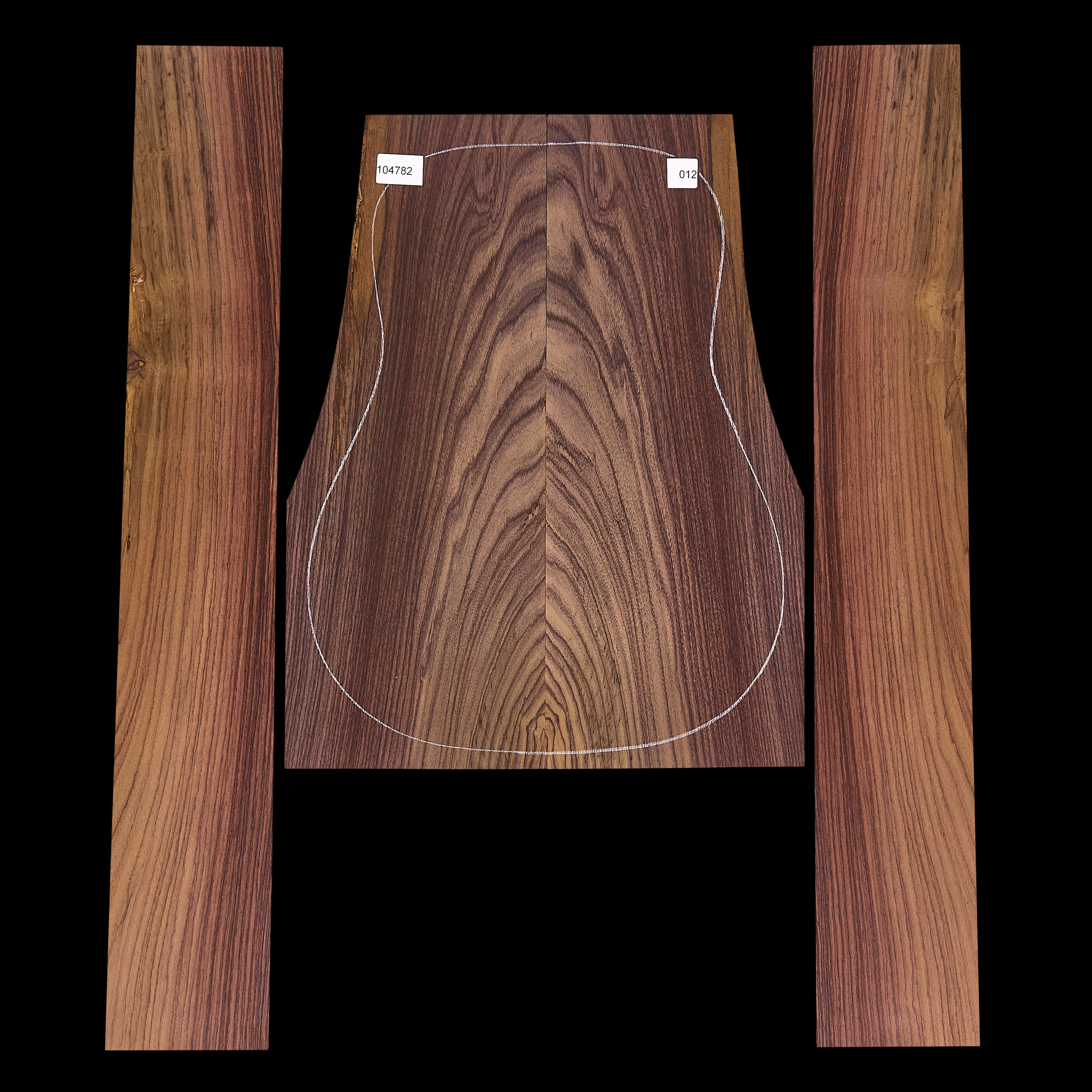 Exotic Indian Rosewood Back + Side Set - 012