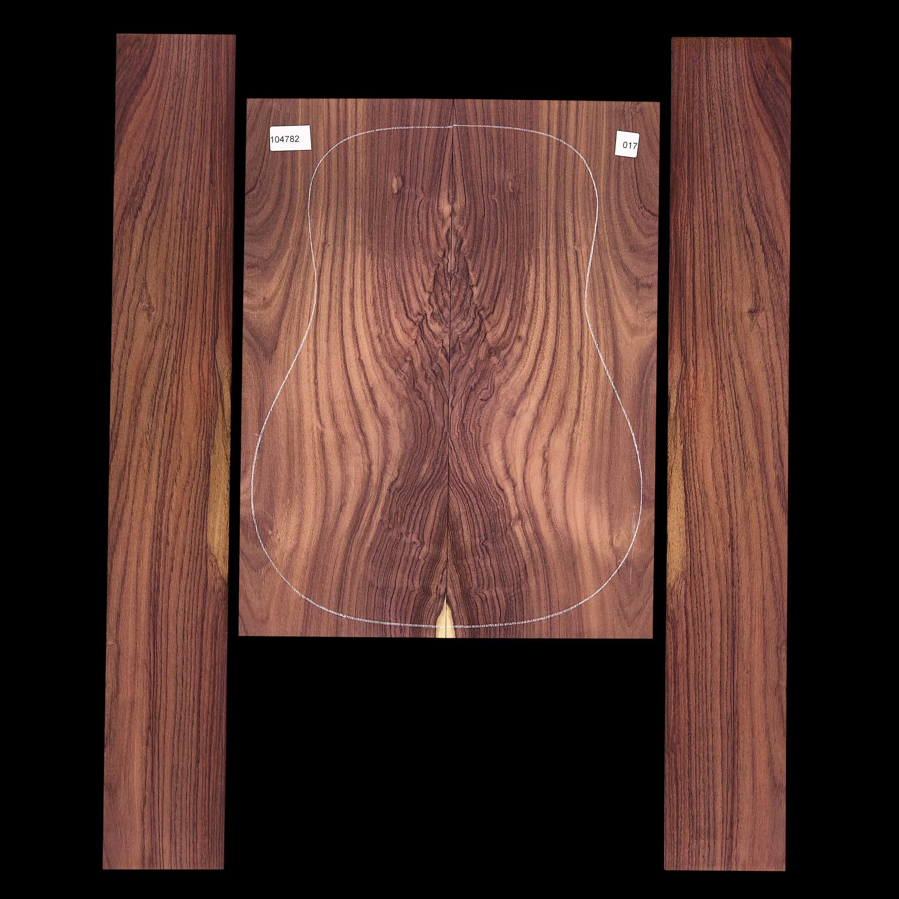 Exotic Indian Rosewood Back + Side Set - 017