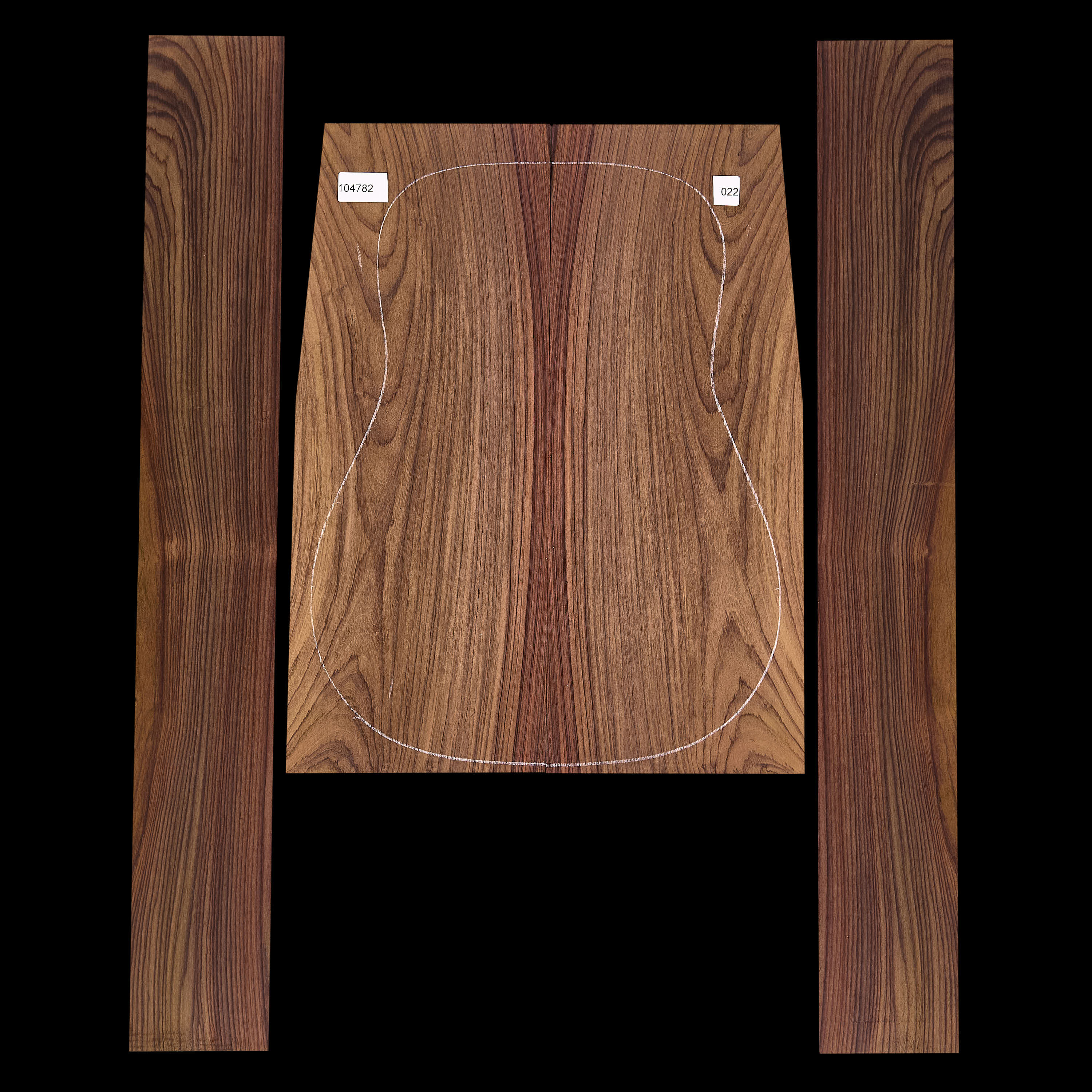 Exotic Indian Rosewood Back + Side Set - 022