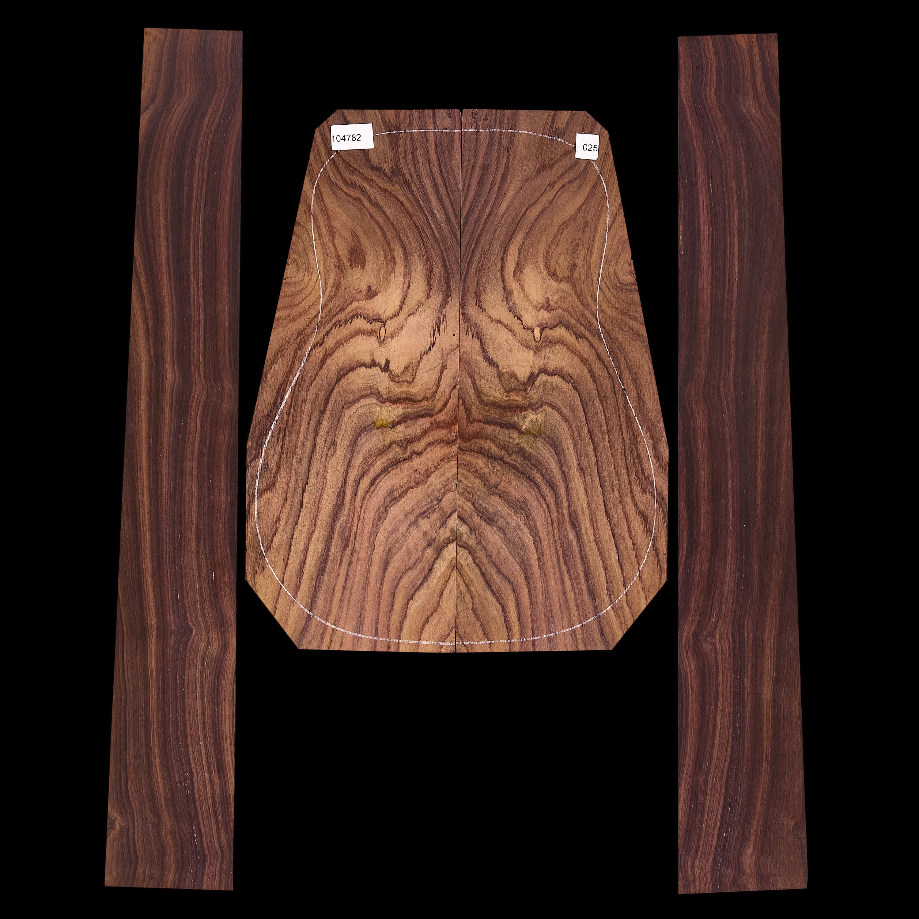 Exotic Indian Rosewood Back + Side Set - 025