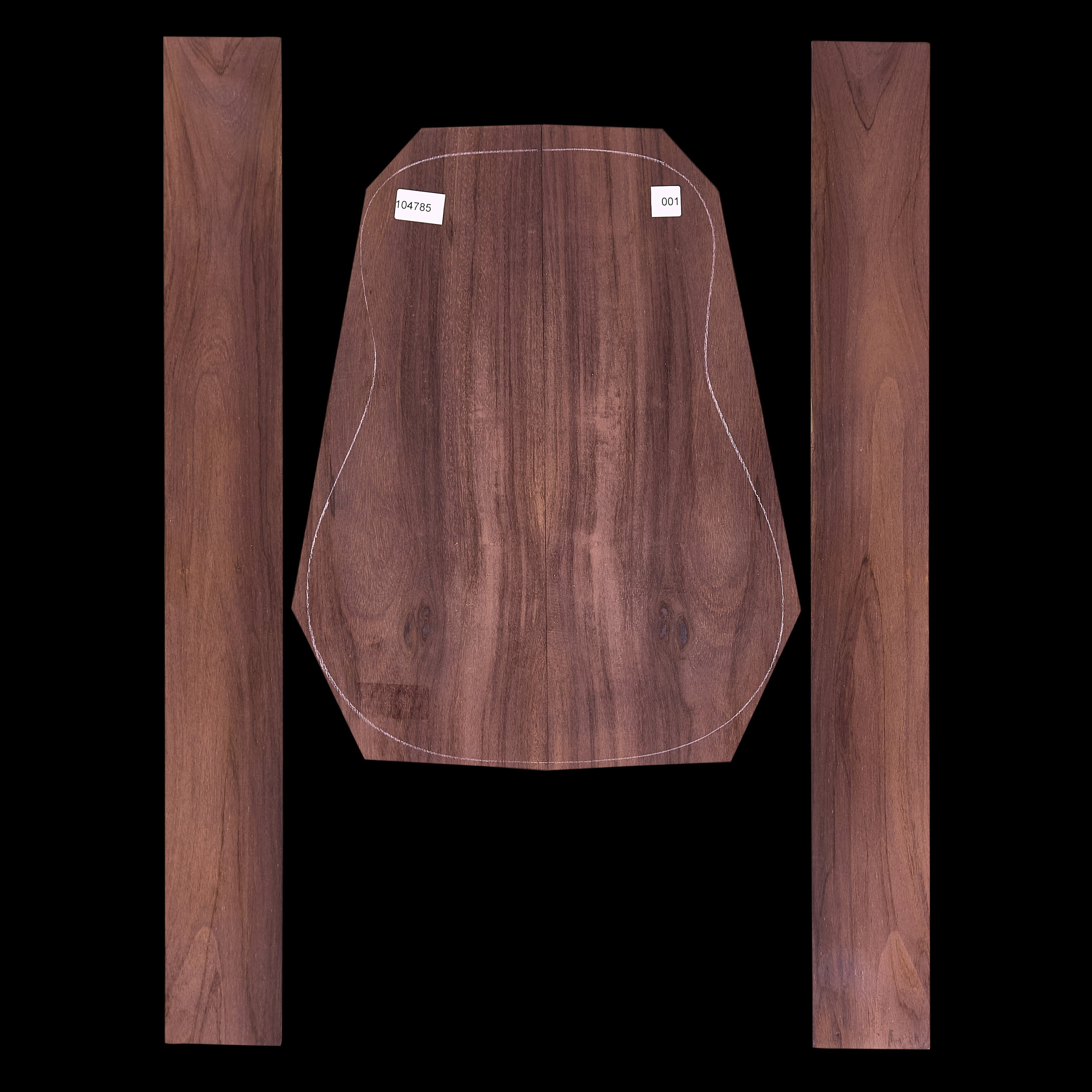 Brazilian Rosewood Back + Side Set - 001 Brazilian Rosewood Back + Side Set - 001
