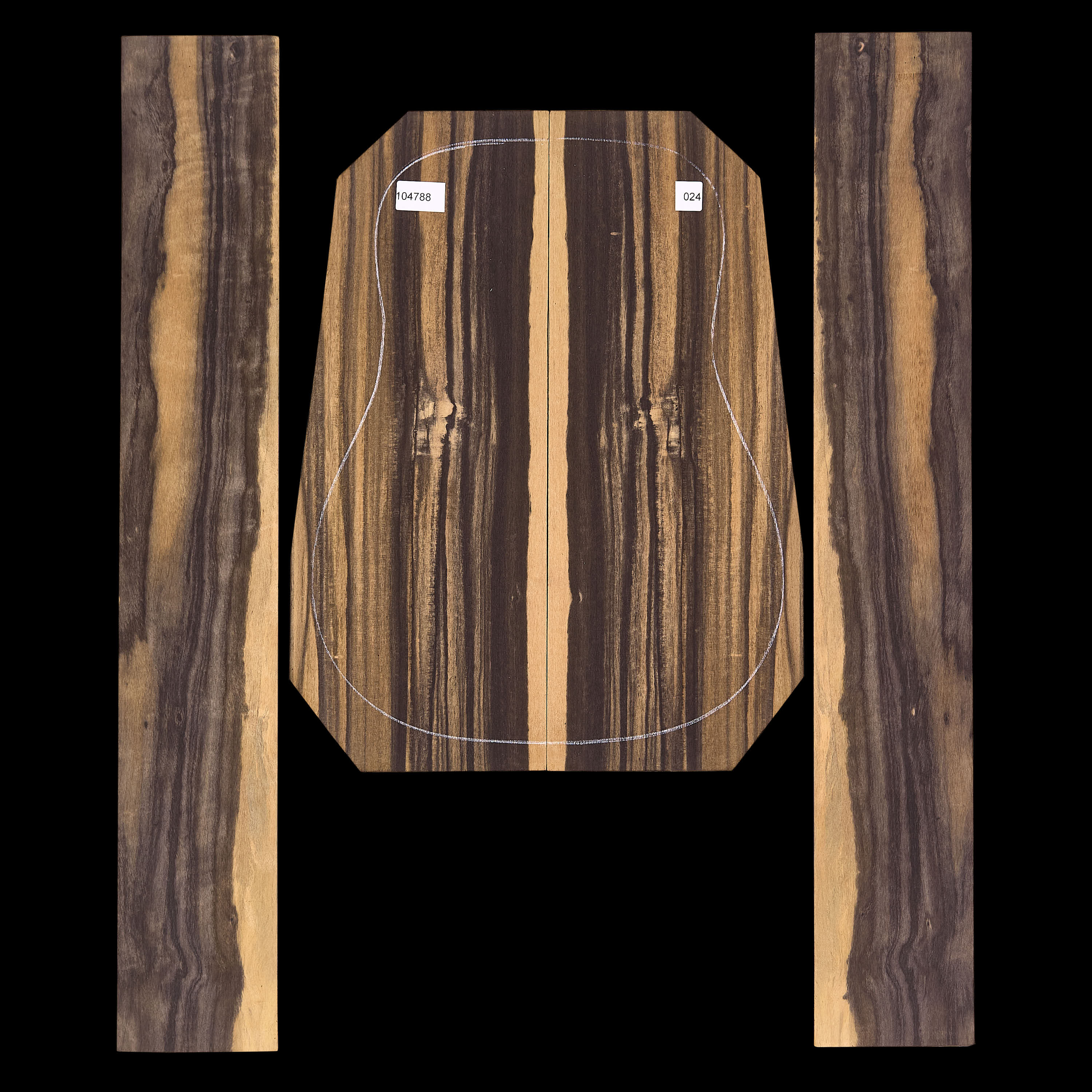 Crelicam Ebony Back + Side Set - 024