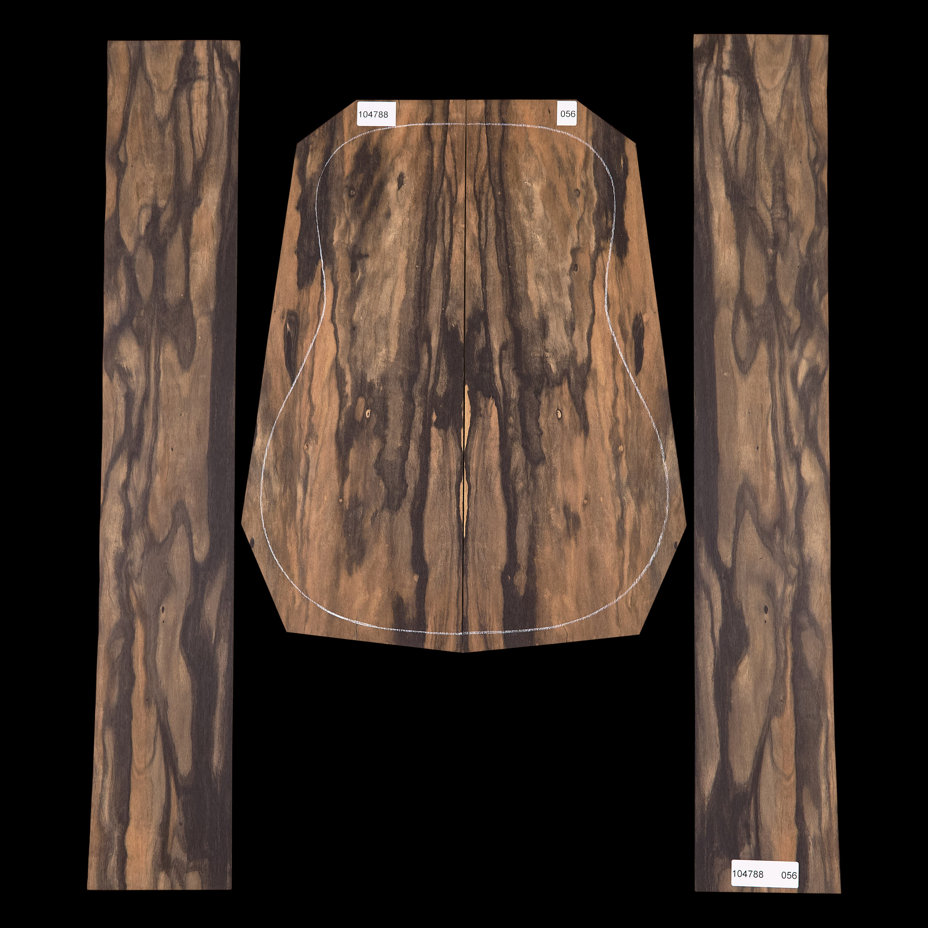 Crelicam Ebony Back + Side Set - 056