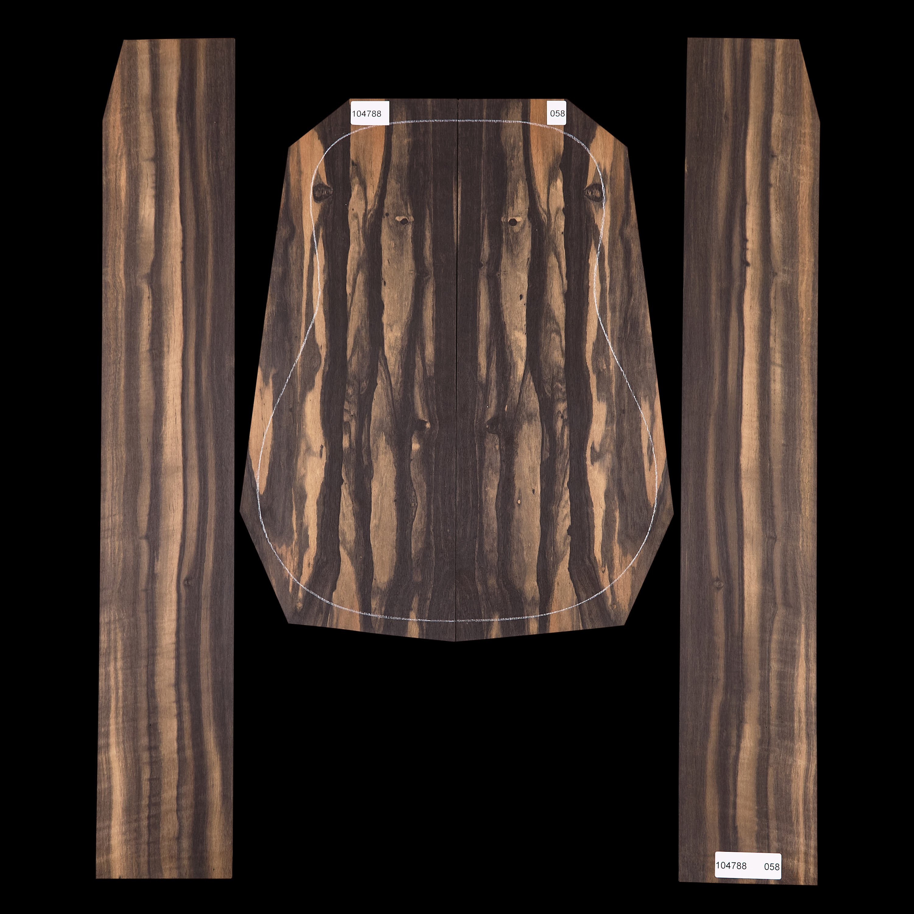 Crelicam Ebony Back + Side Set - 058