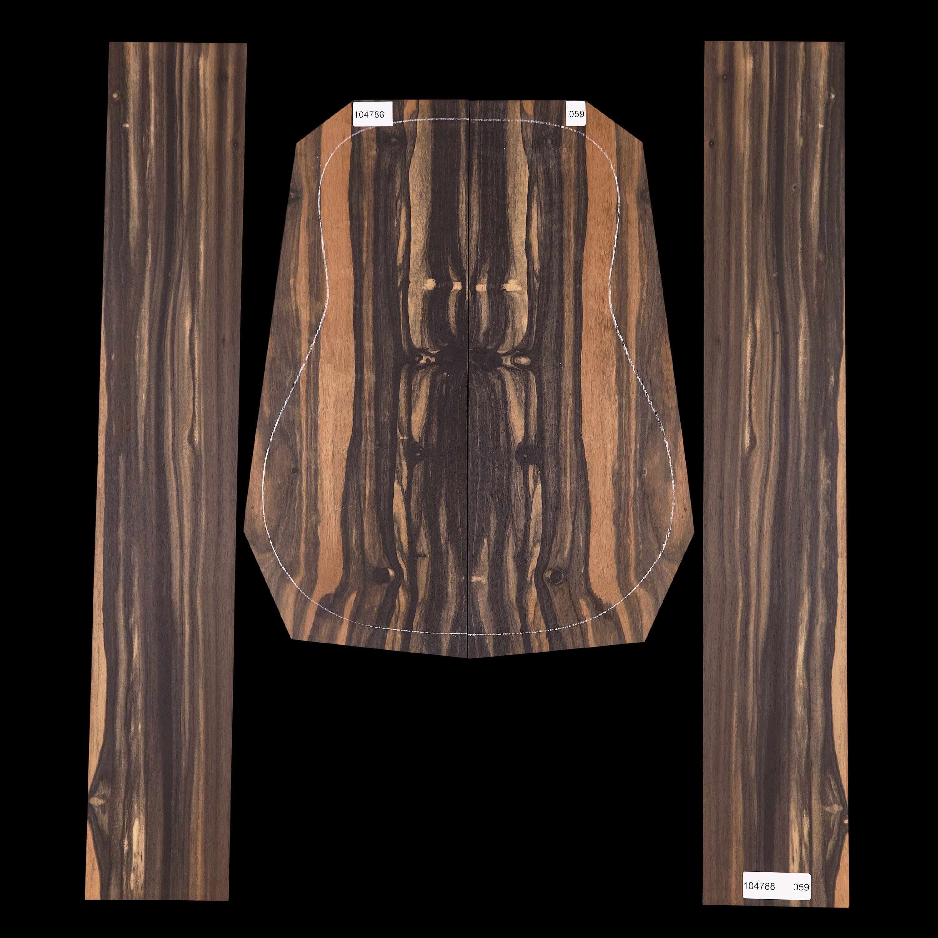 Crelicam Ebony Back + Side Set - 059