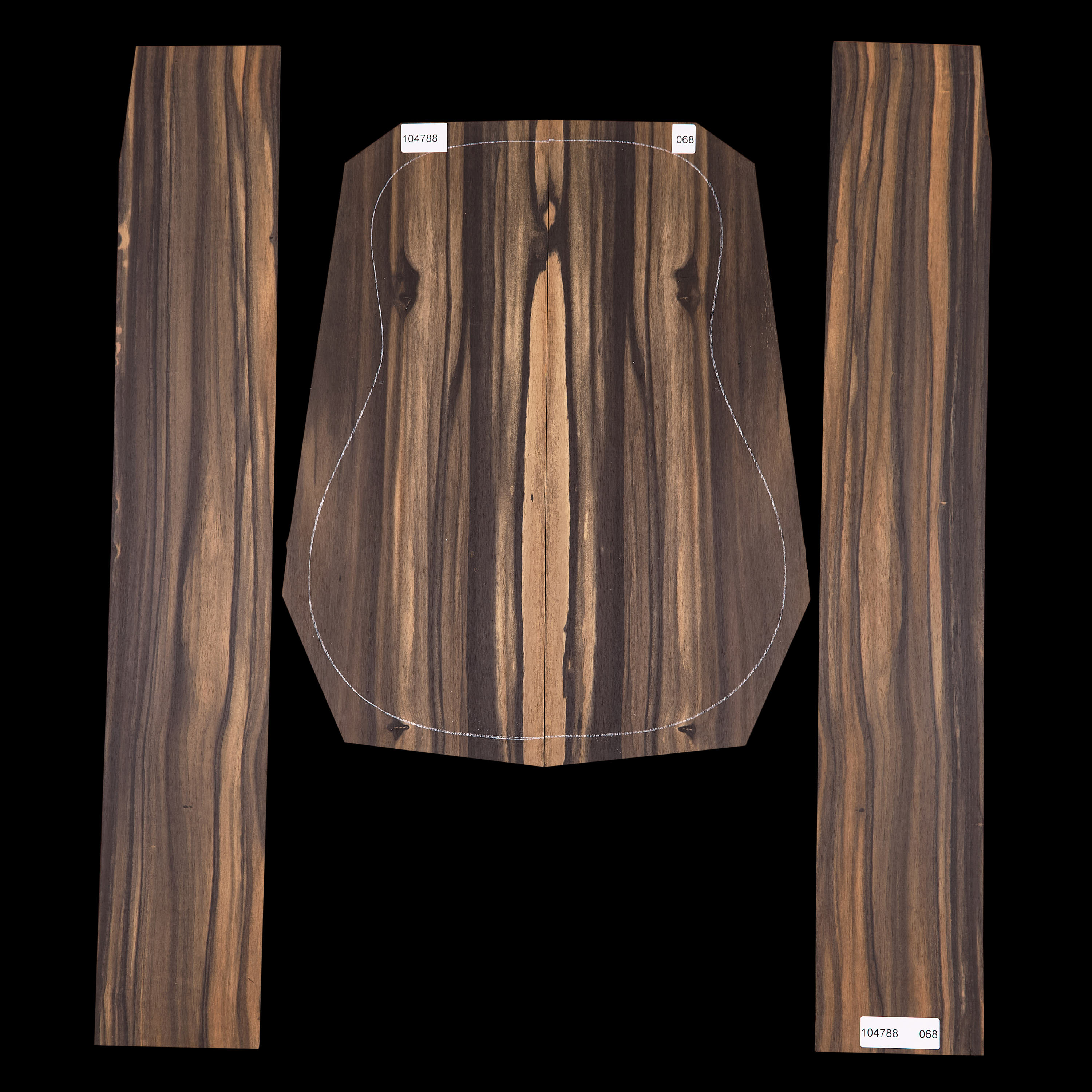 Crelicam Ebony Back + Side Set - 068