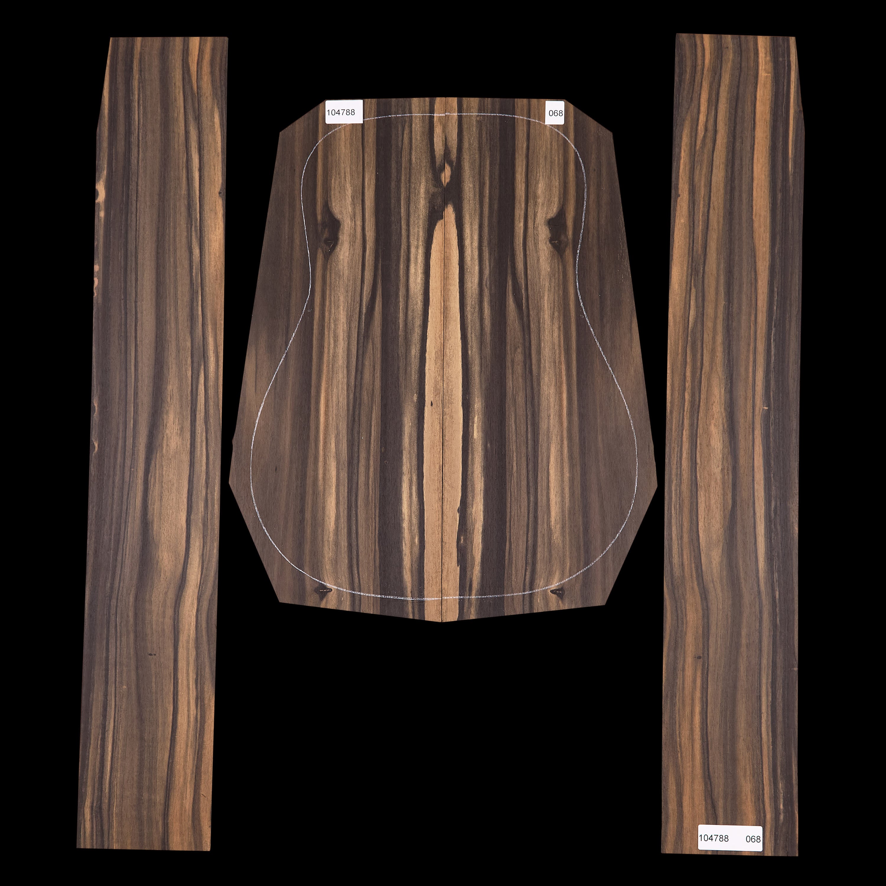 Crelicam Ebony Back + Side Set - 068