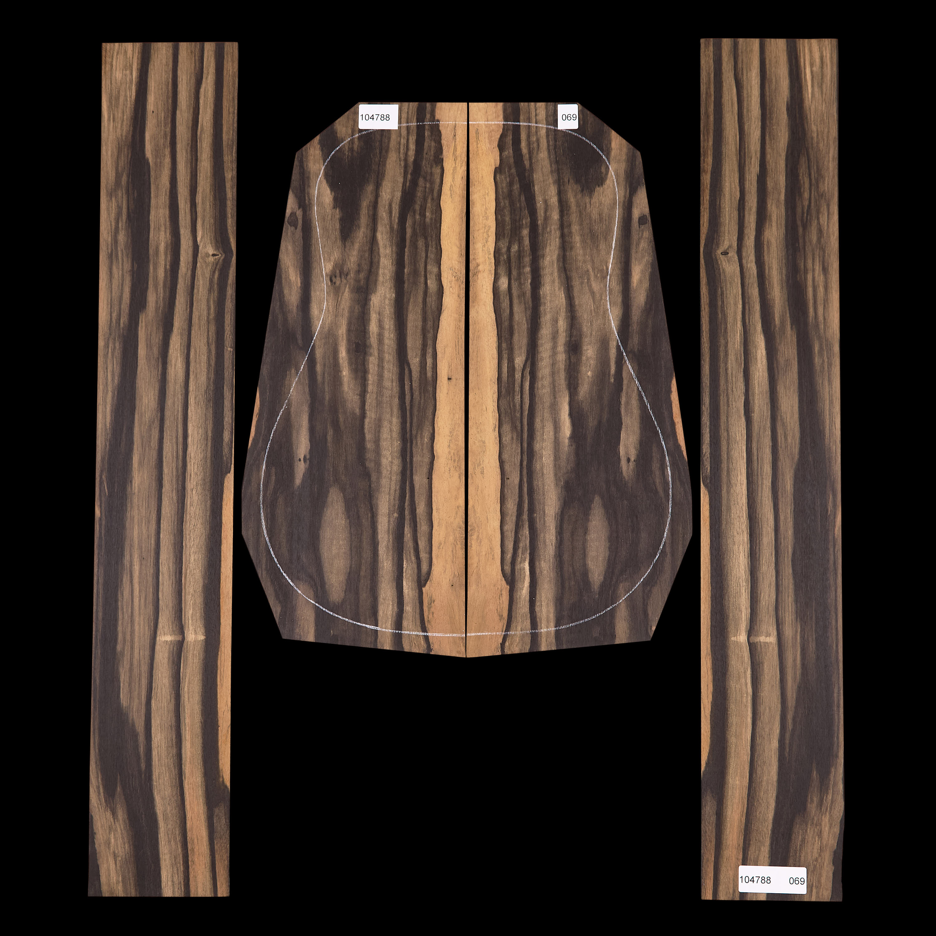 Crelicam Ebony Back + Side Set - 069