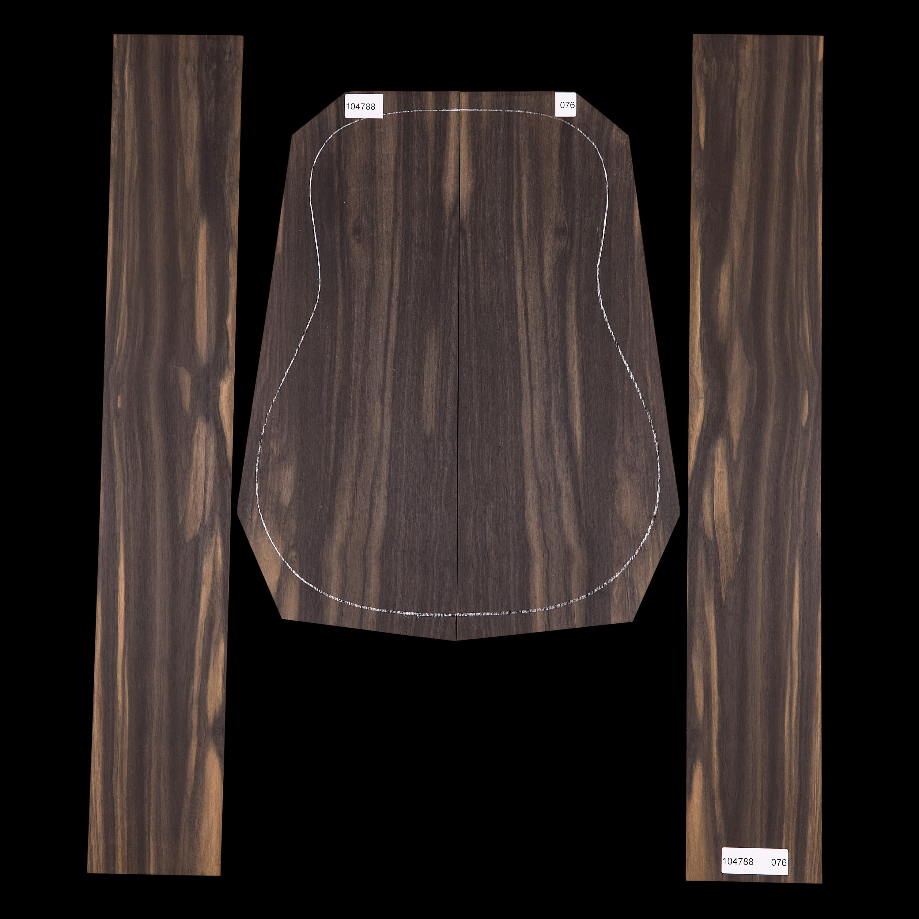 Crelicam Ebony Back + Side Set - 076