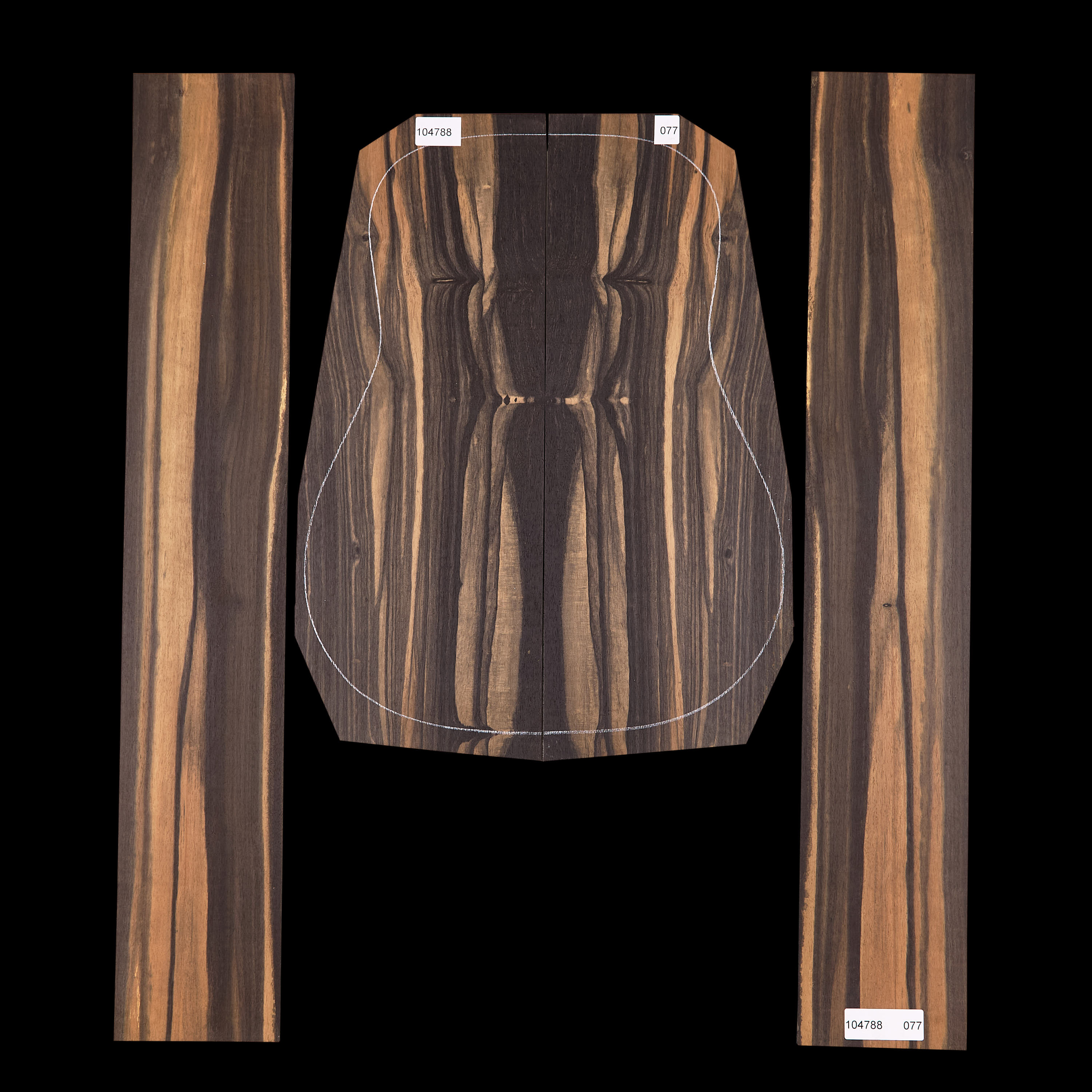 Crelicam Ebony Back + Side Set - 077