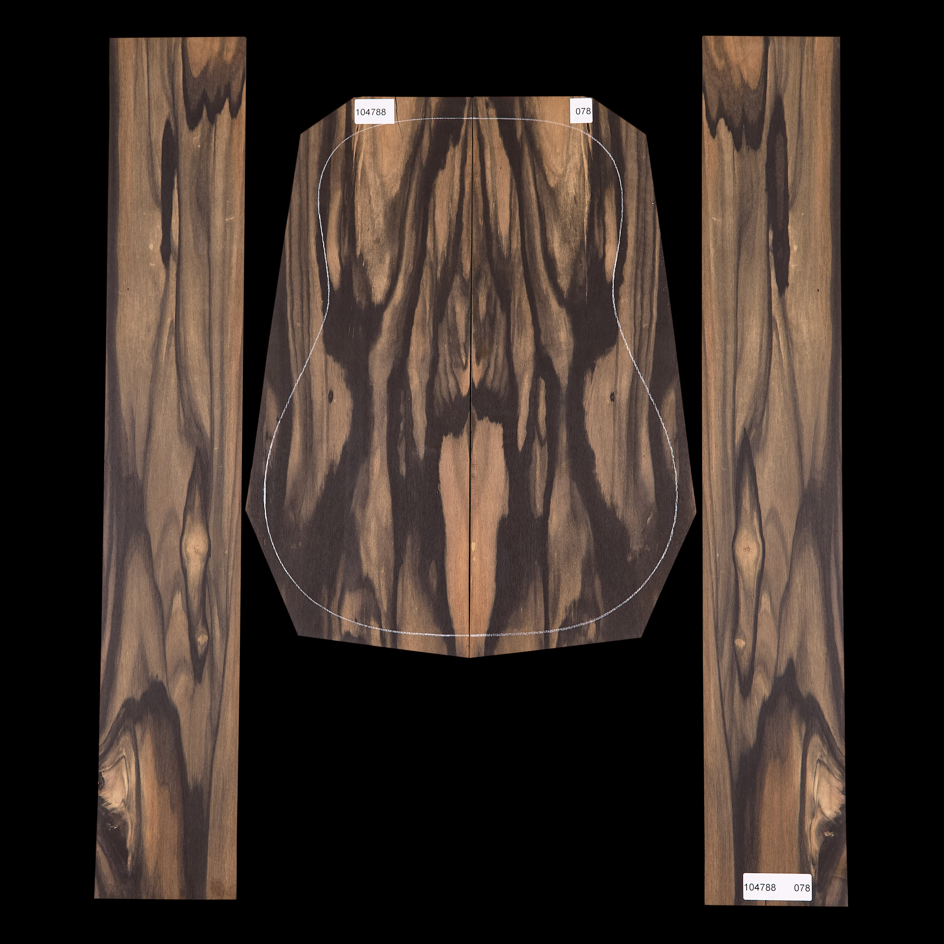 Crelicam Ebony Back + Side Set - 078