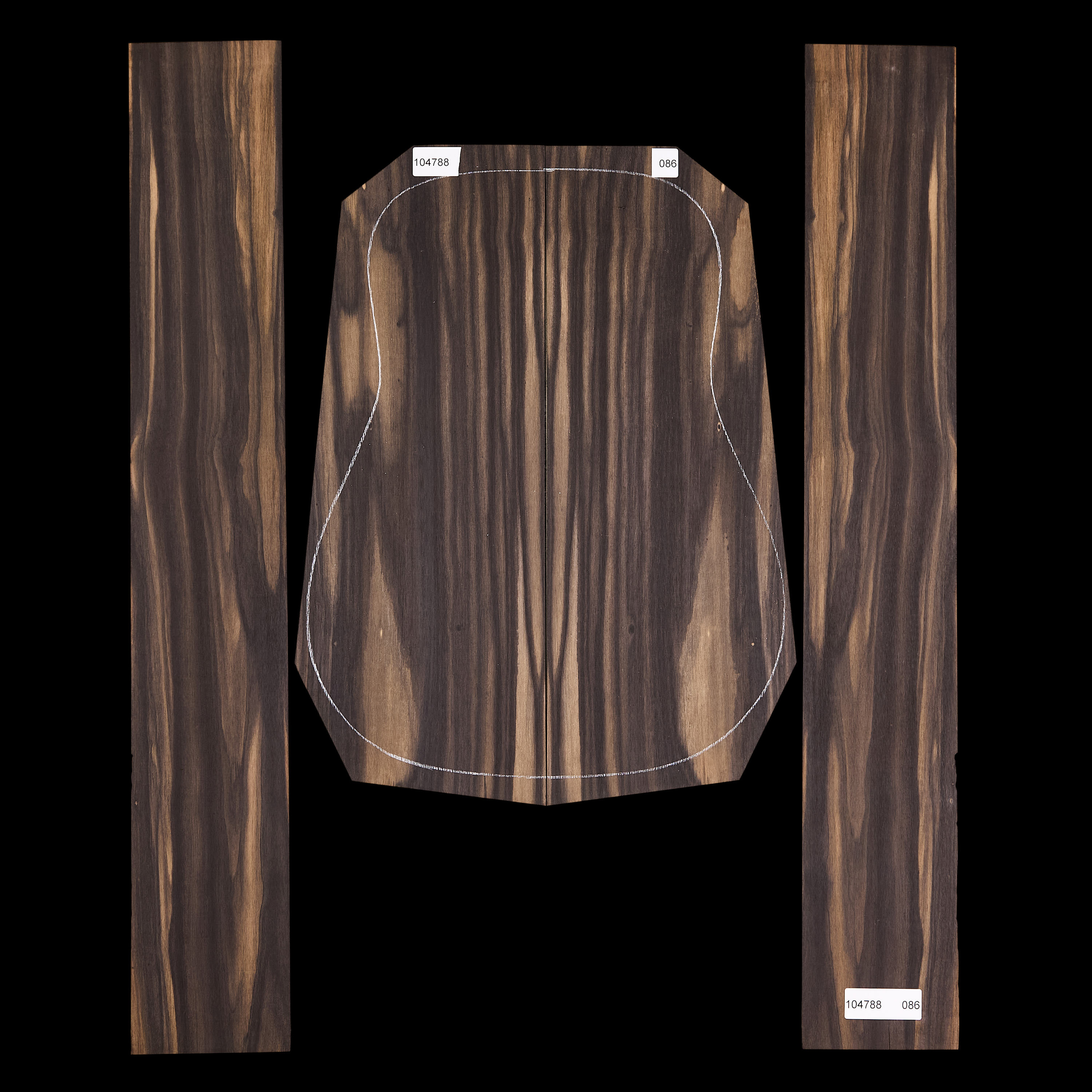 Crelicam Ebony Back + Side Set - 086