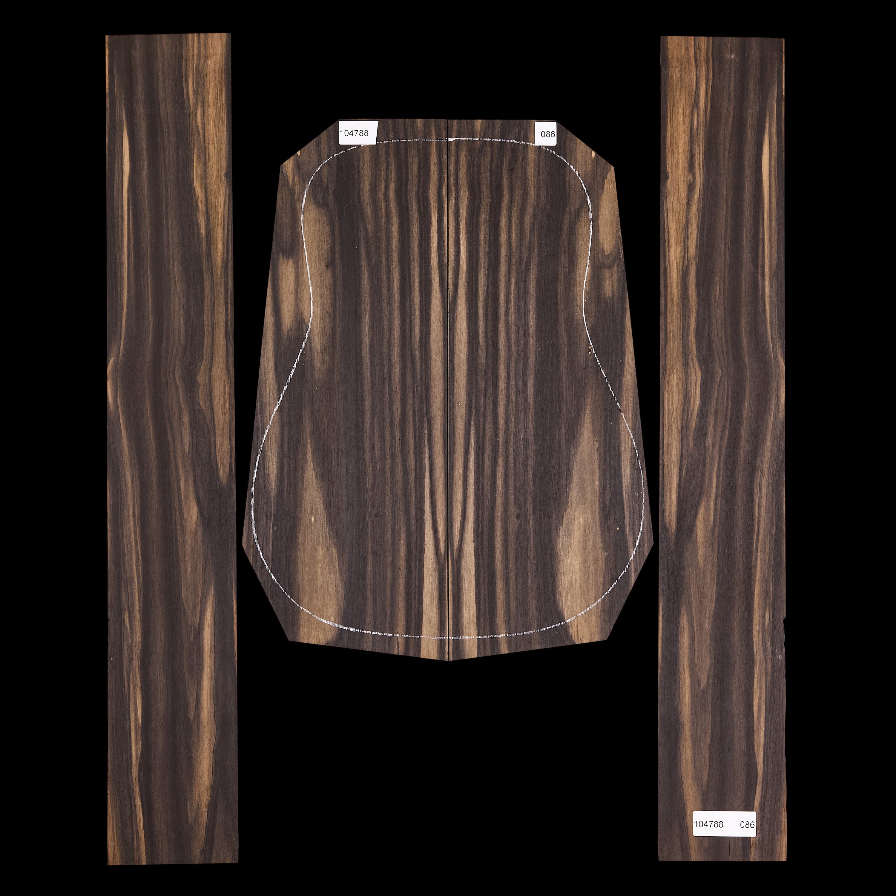 Crelicam Ebony Back + Side Set - 086
