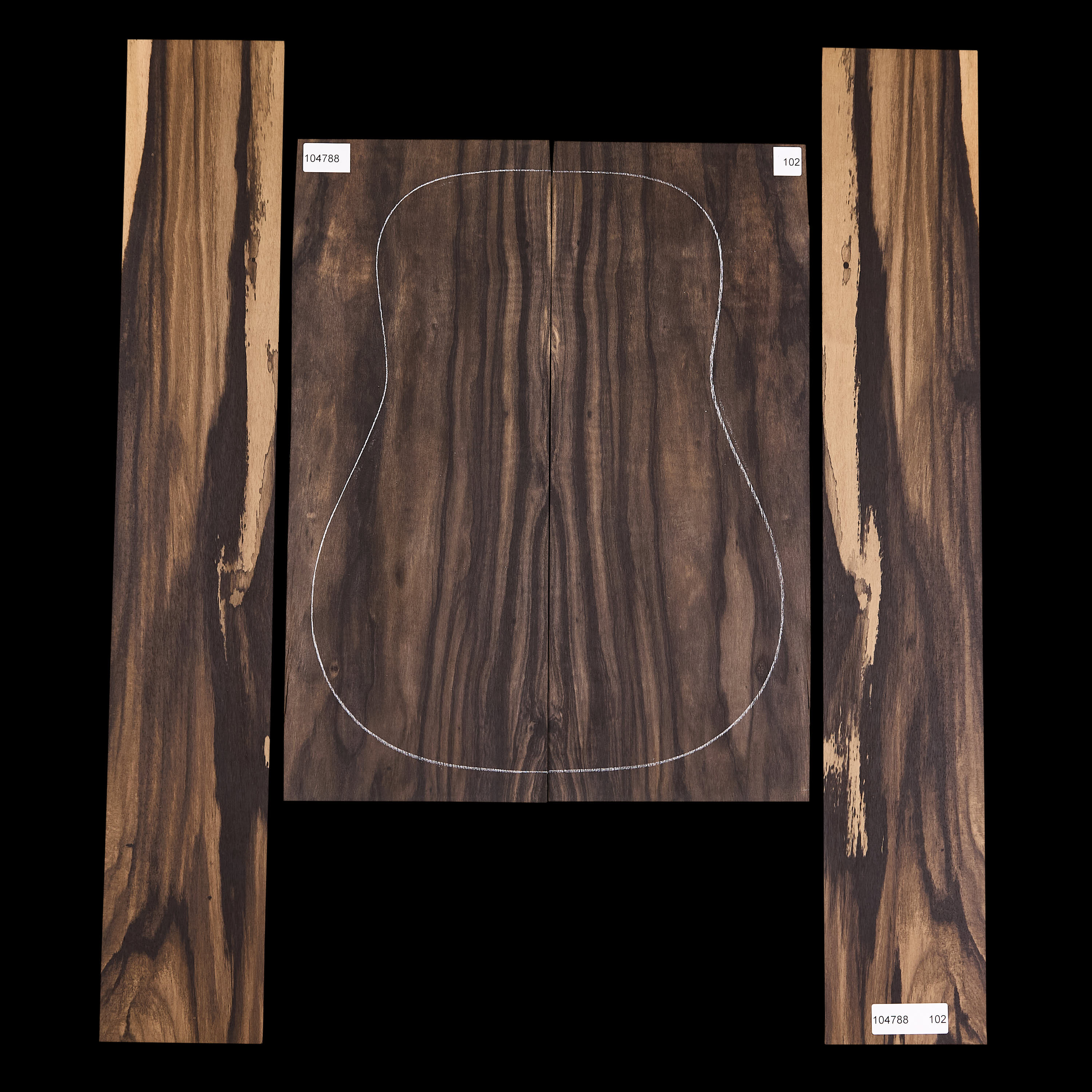 Crelicam Ebony Back + Side Set - 102