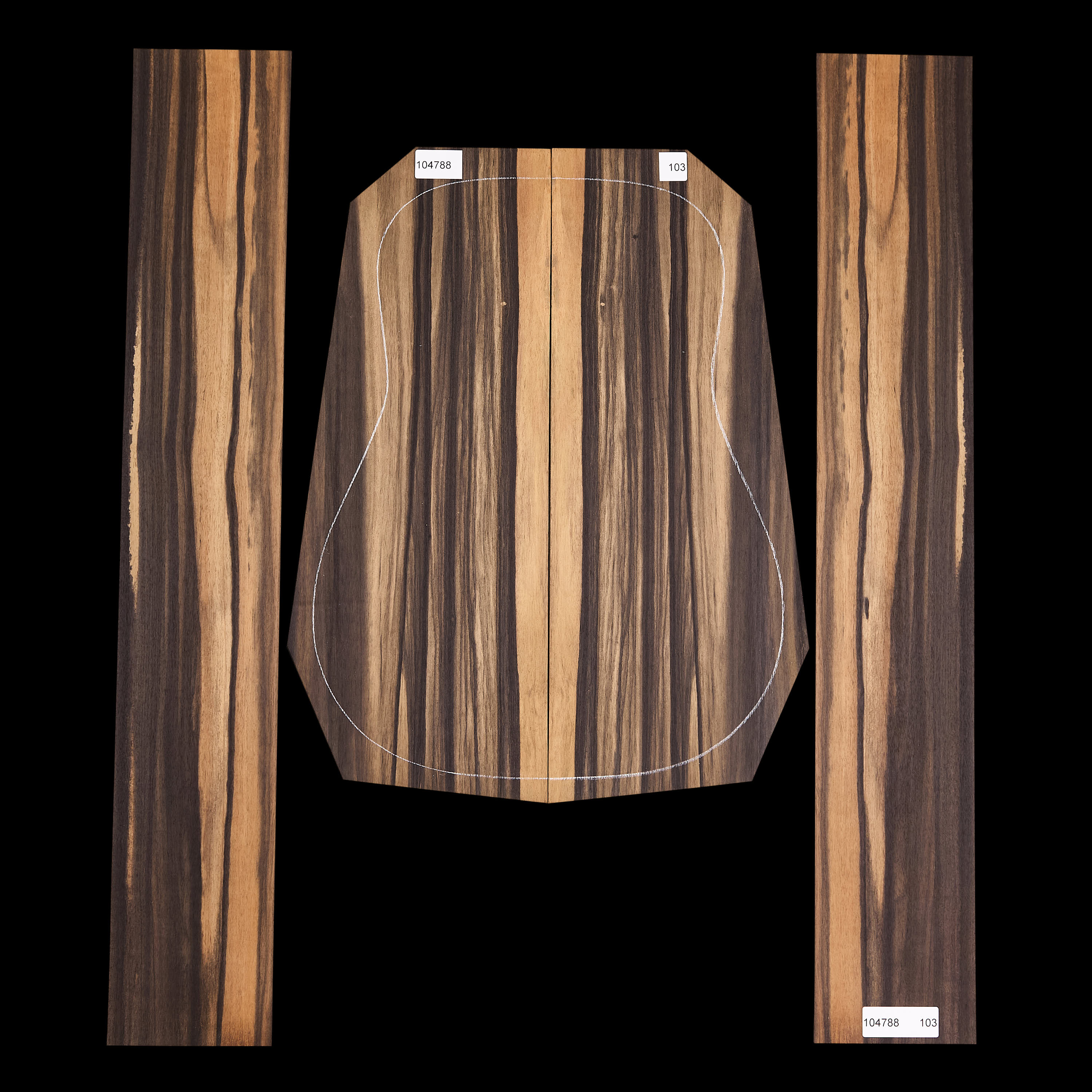 Crelicam Ebony Back + Side Set - 103