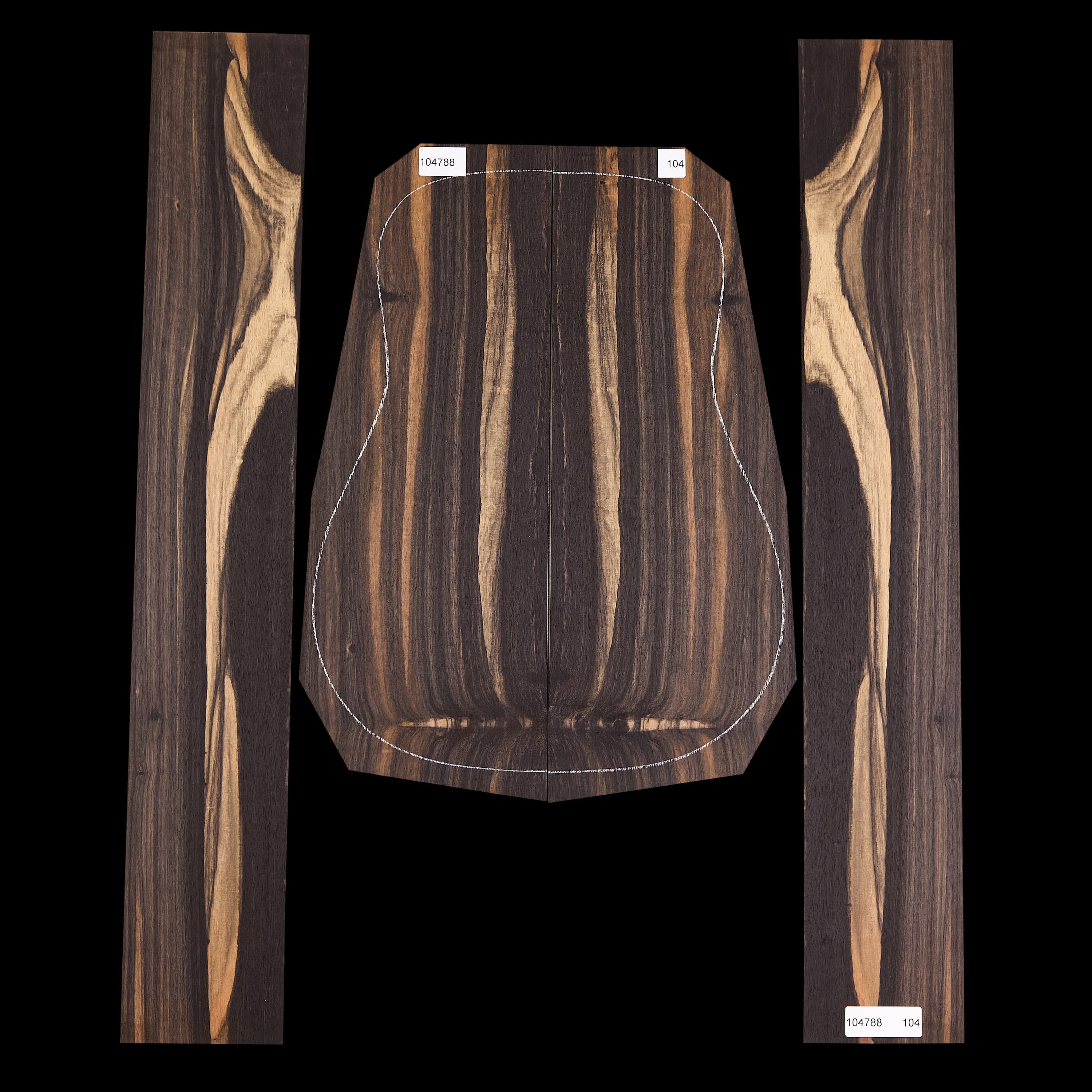 Crelicam Ebony Back + Side Set - 104