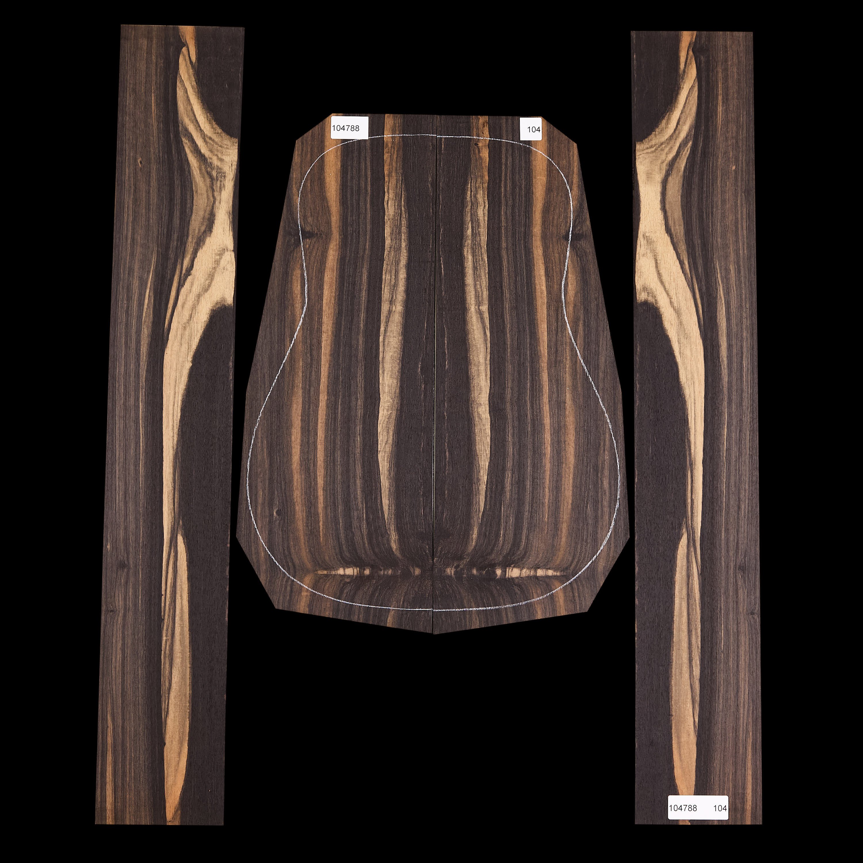 Crelicam Ebony Back + Side Set - 104