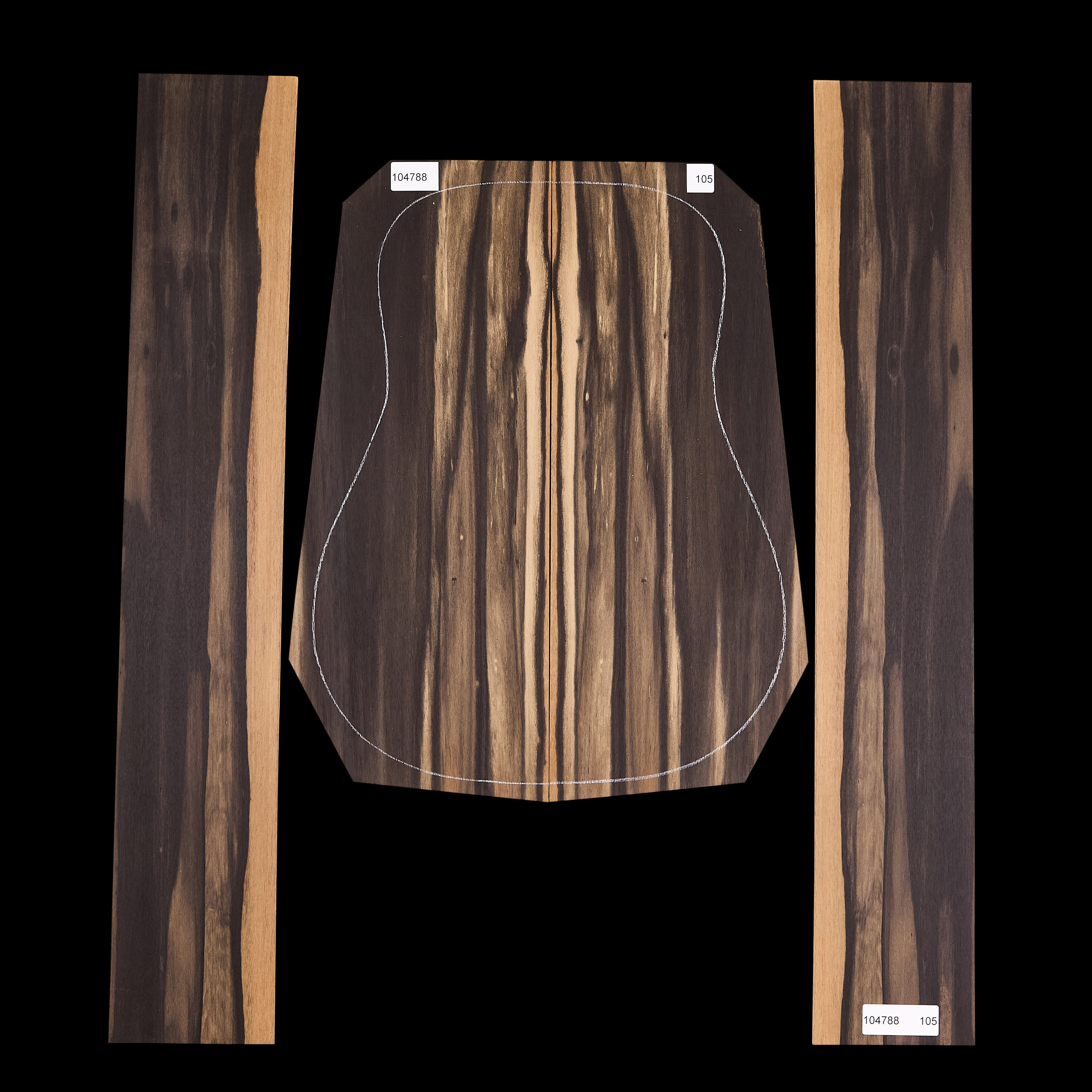 Crelicam Ebony Back + Side Set - 105