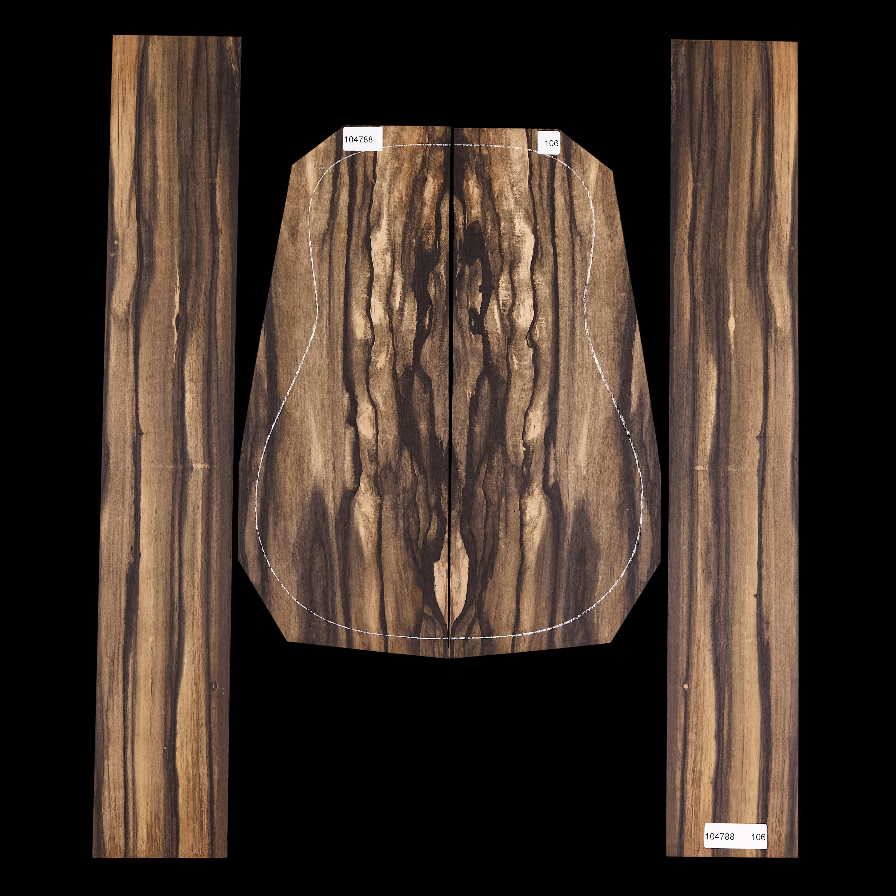 Crelicam Ebony Back + Side Set - 106