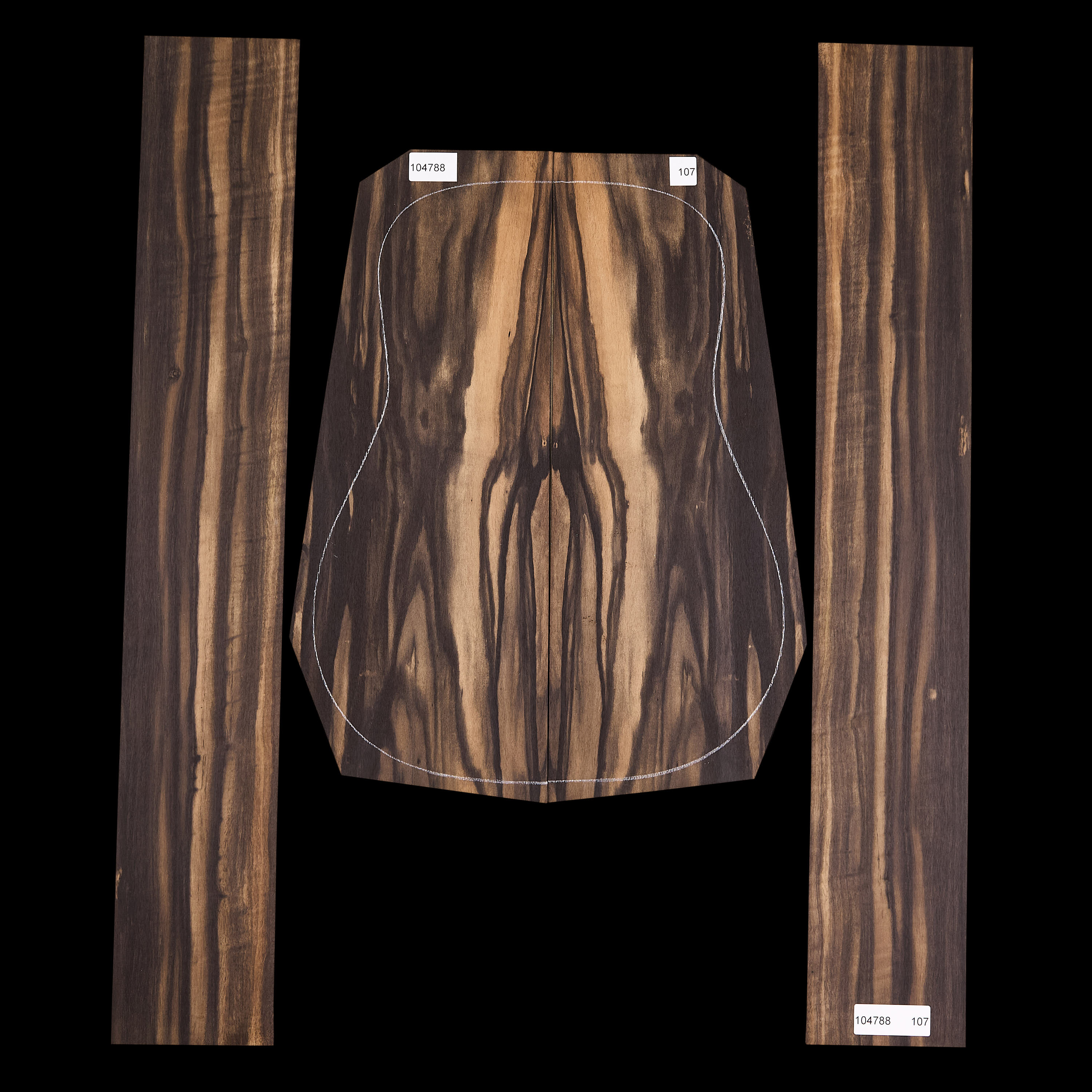 Crelicam Ebony Back + Side Set - 107