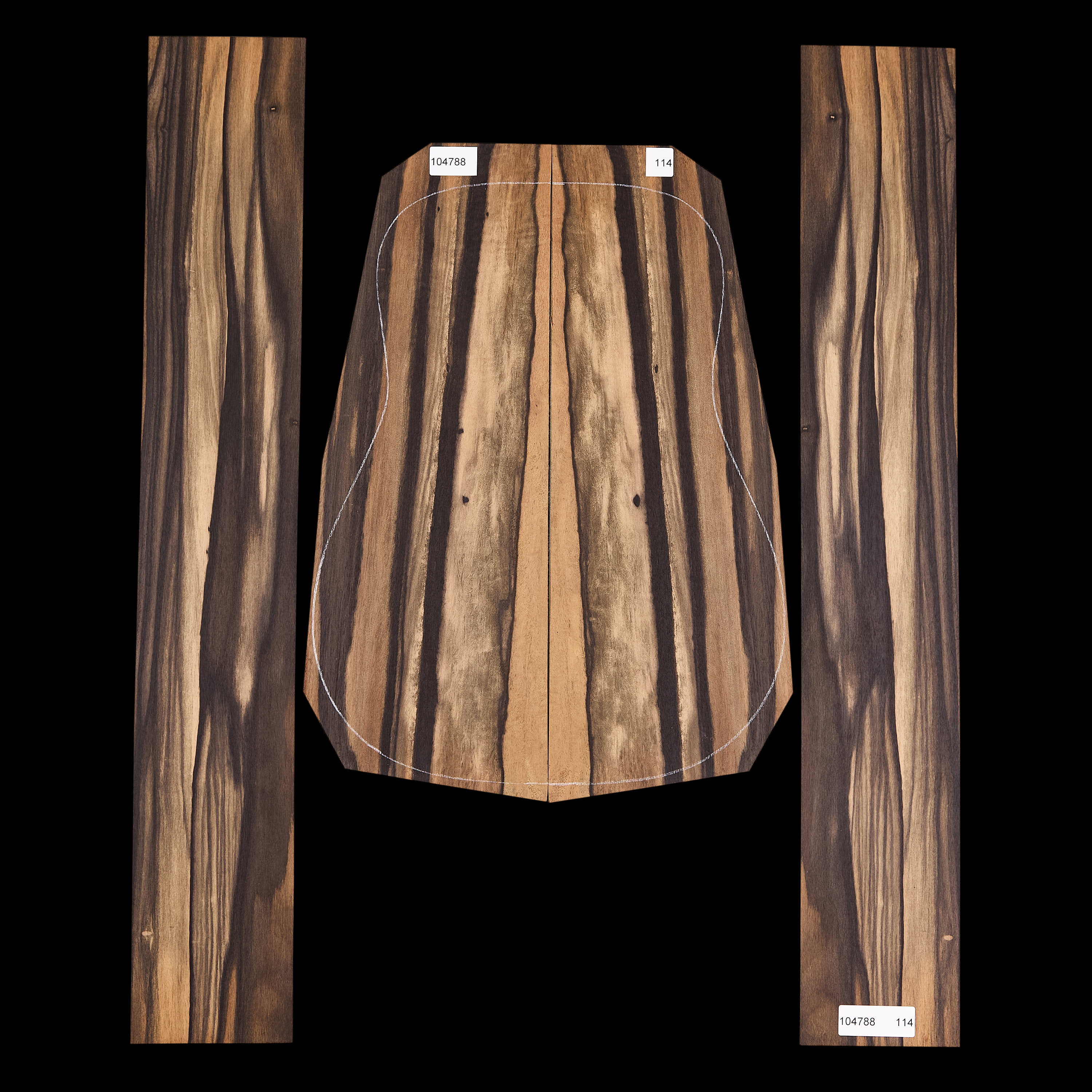 Crelicam Ebony Back + Side Set - 114