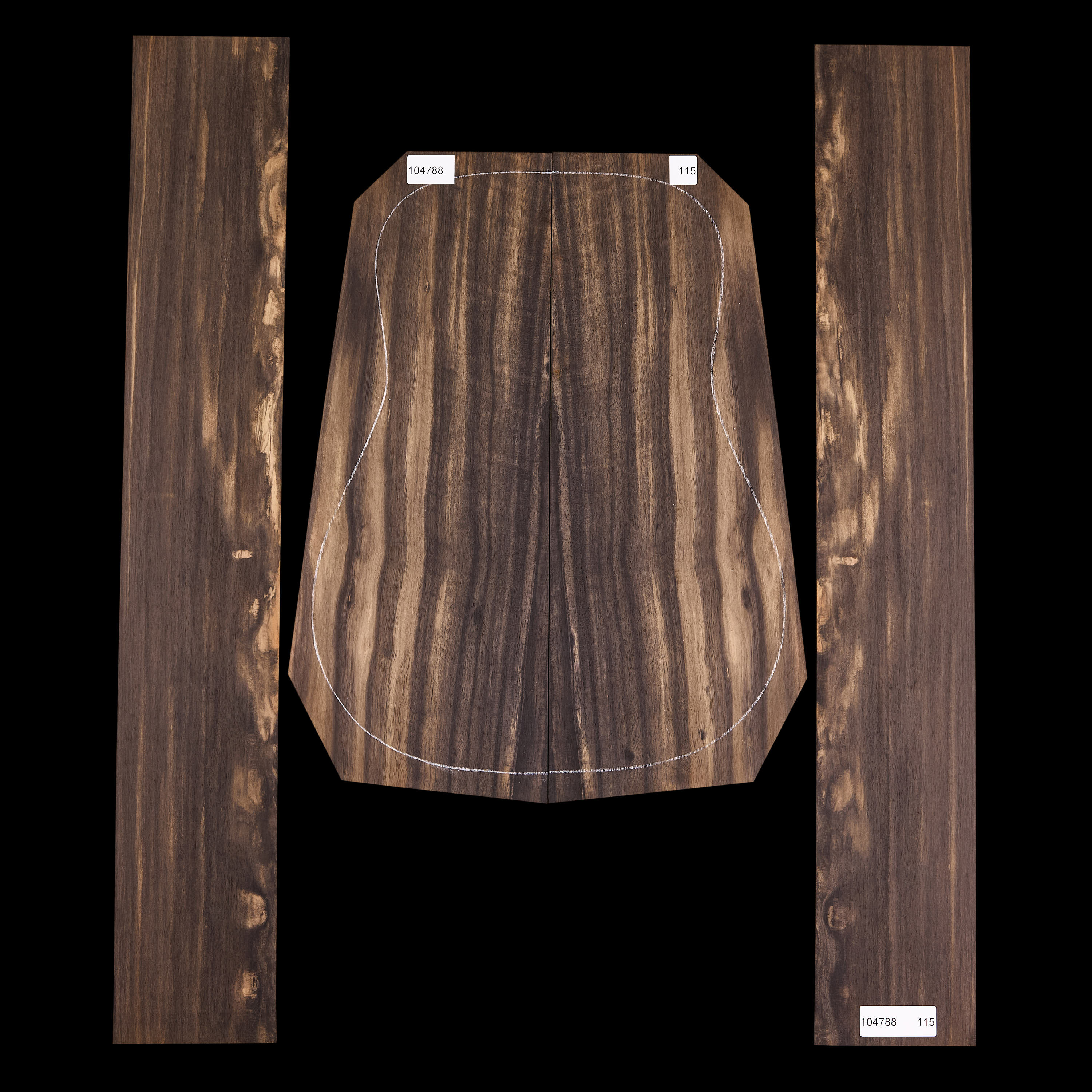 Crelicam Ebony Back + Side Set - 115