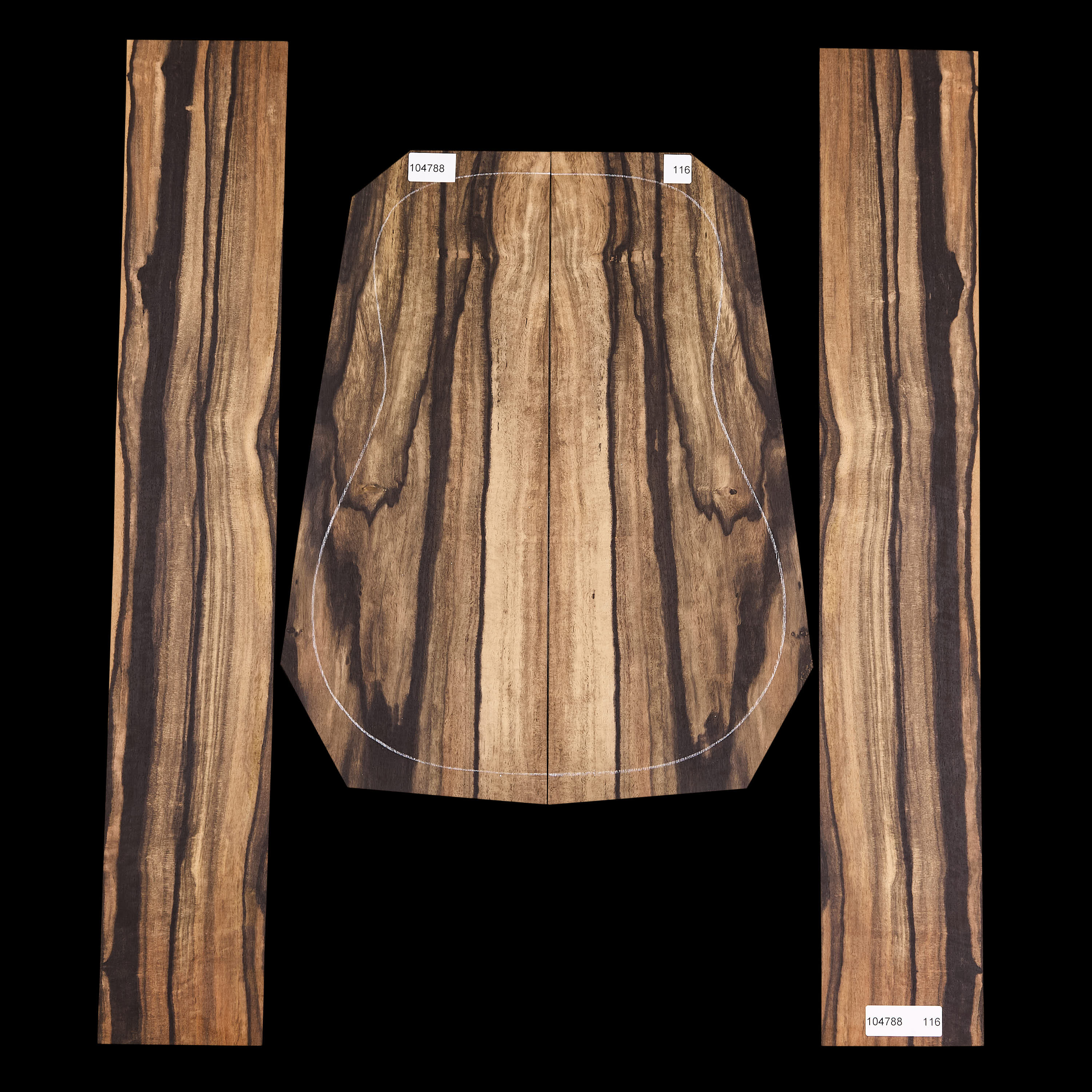 Crelicam Ebony Back + Side Set - 116