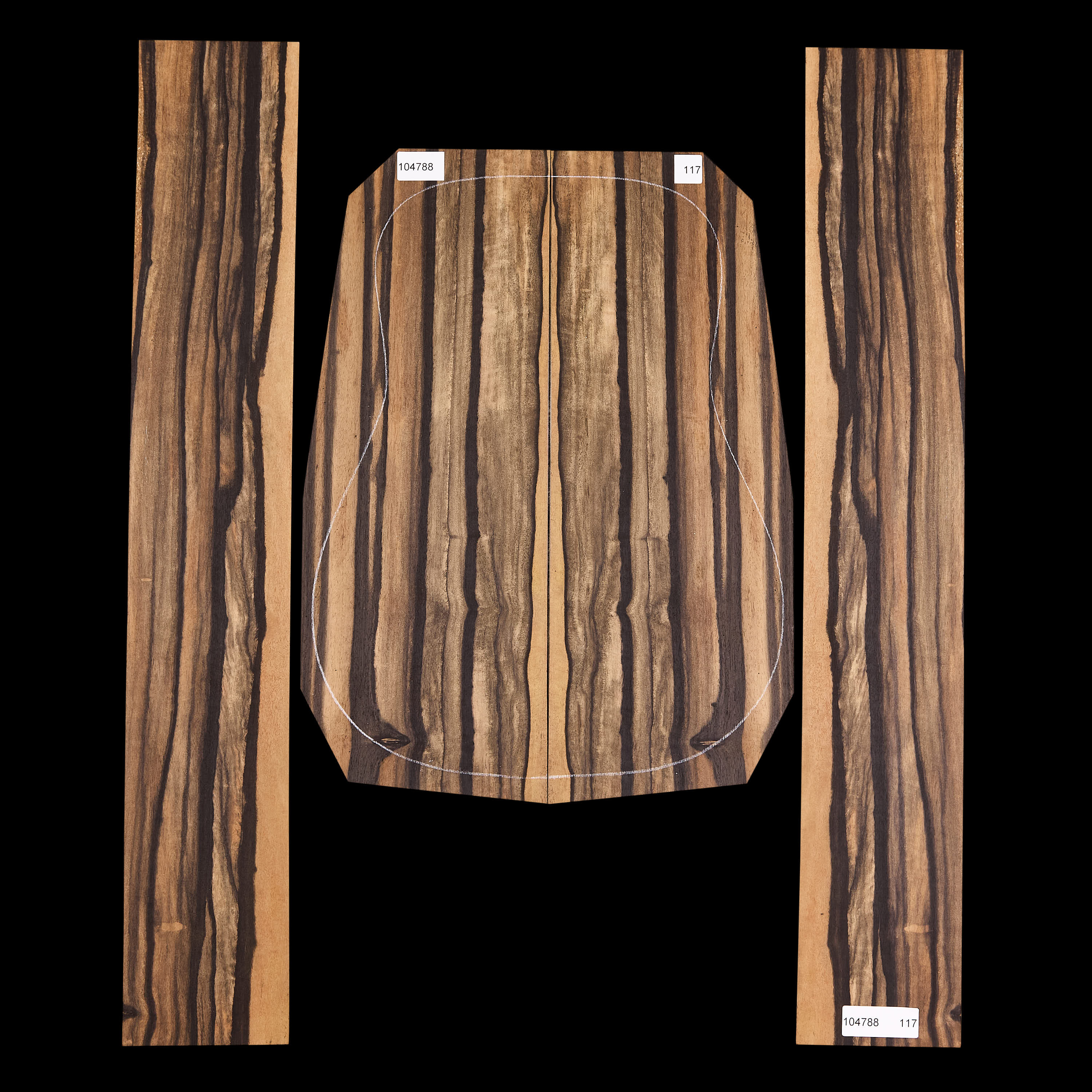 Crelicam Ebony Back + Side Set - 117