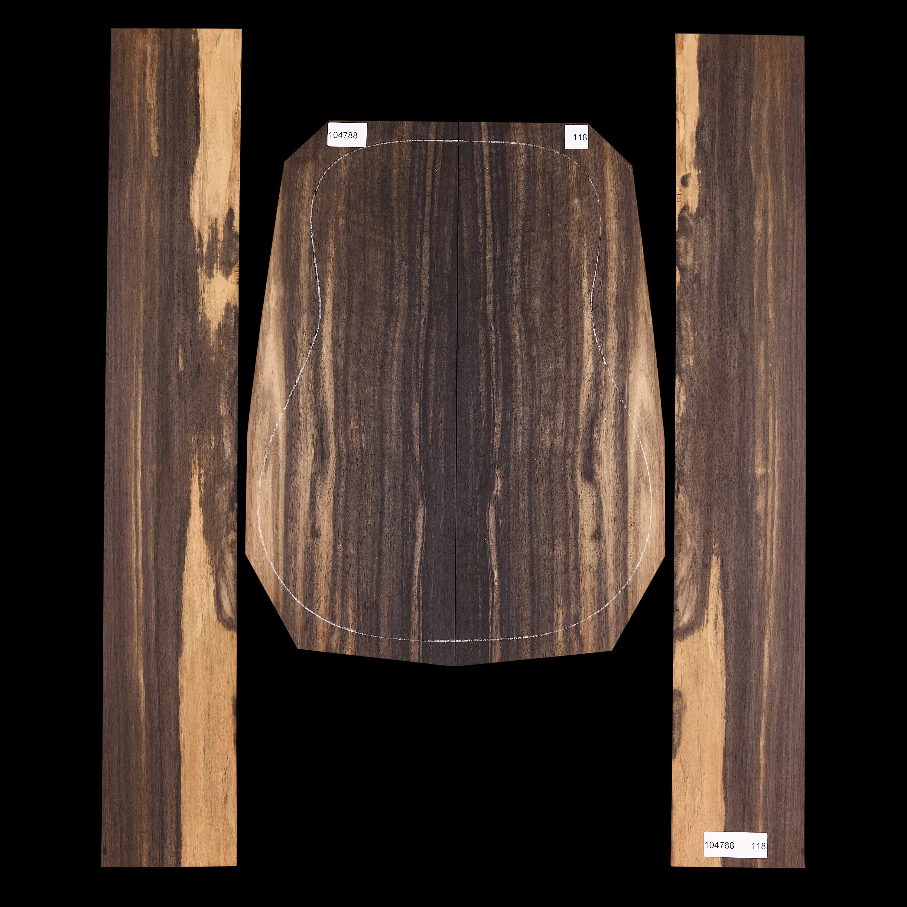 Crelicam Ebony Back + Side Set - 118