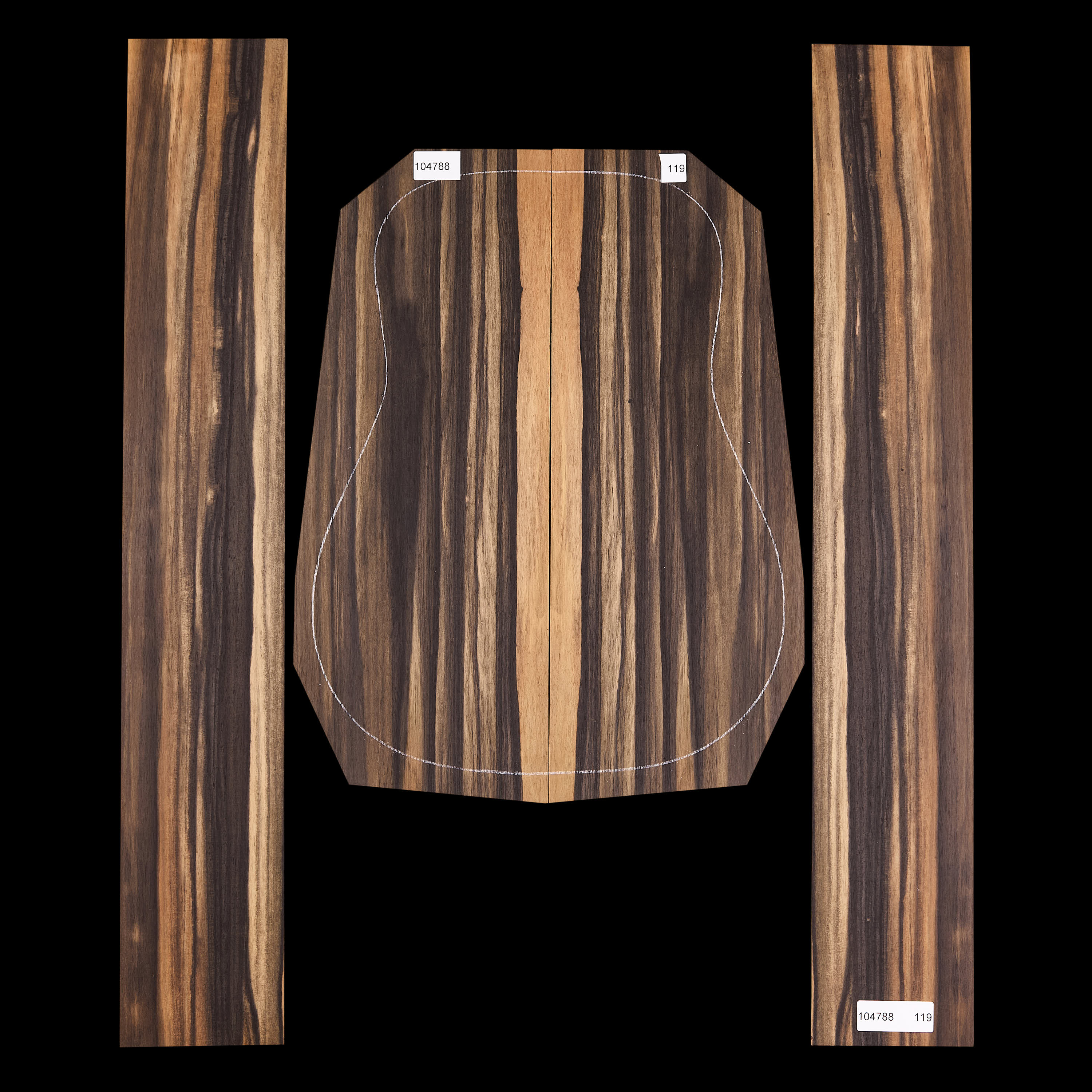 Crelicam Ebony Back + Side Set - 119