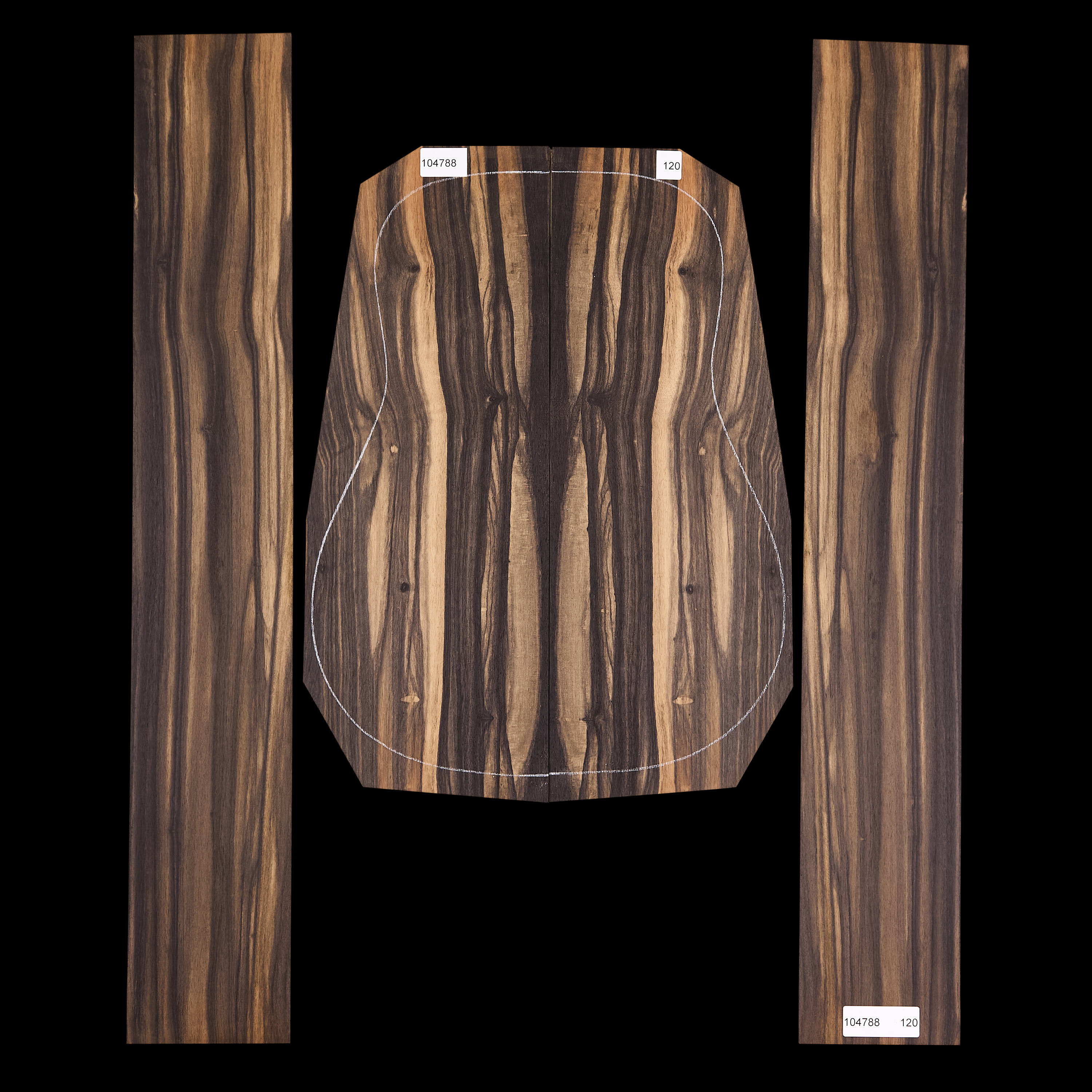 Crelicam Ebony Back + Side Set - 120