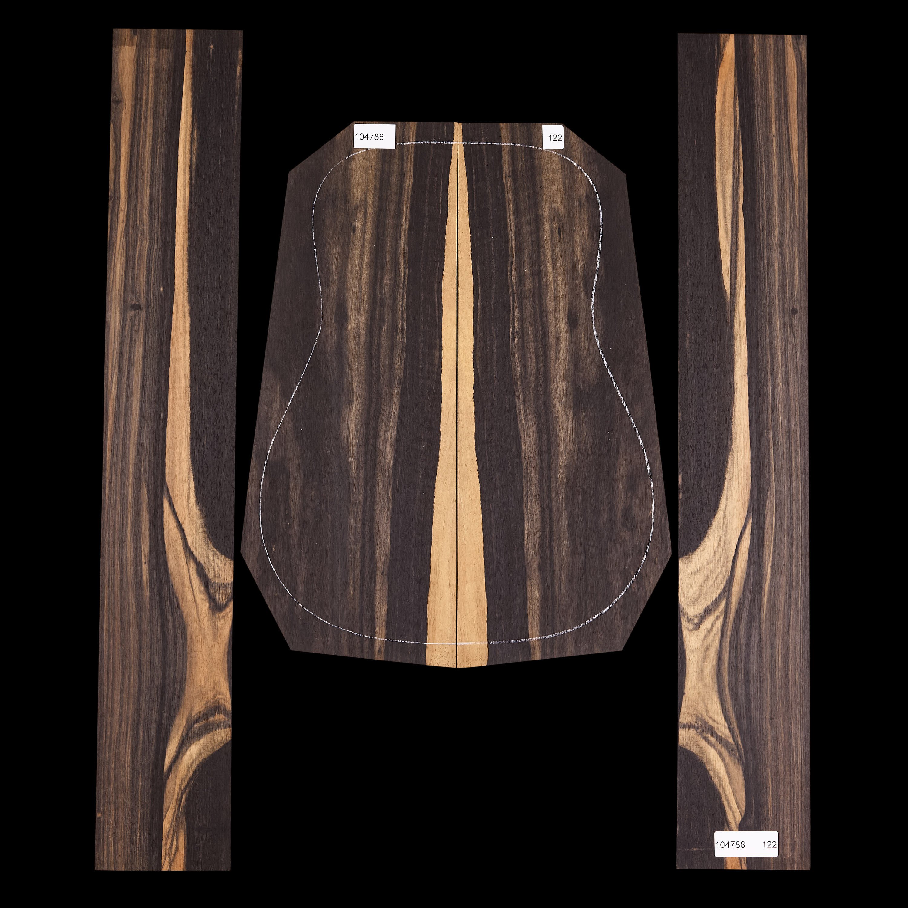 Crelicam Ebony Back + Side Set - 122